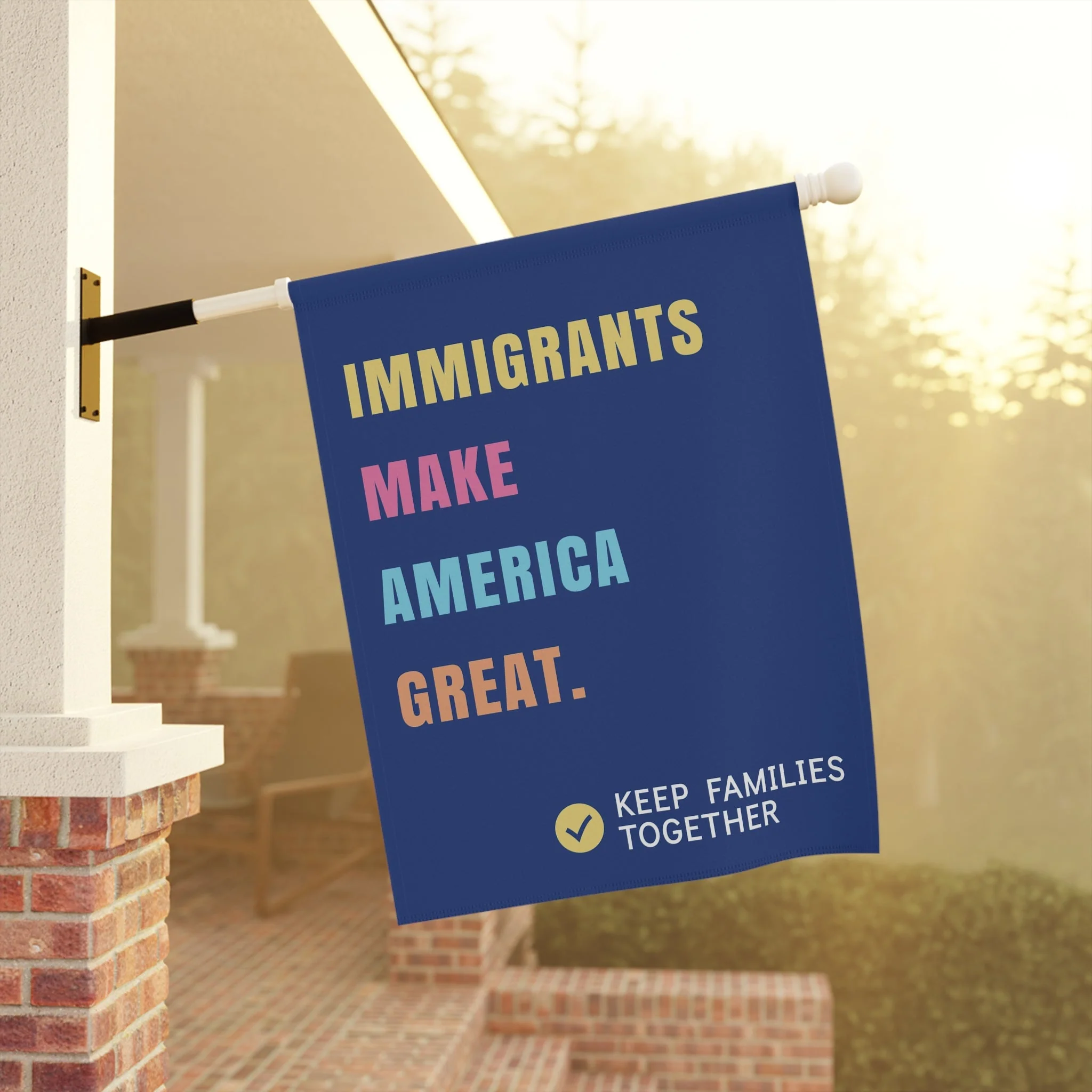 Immigrants Make America Great Garden Flag - Image 2