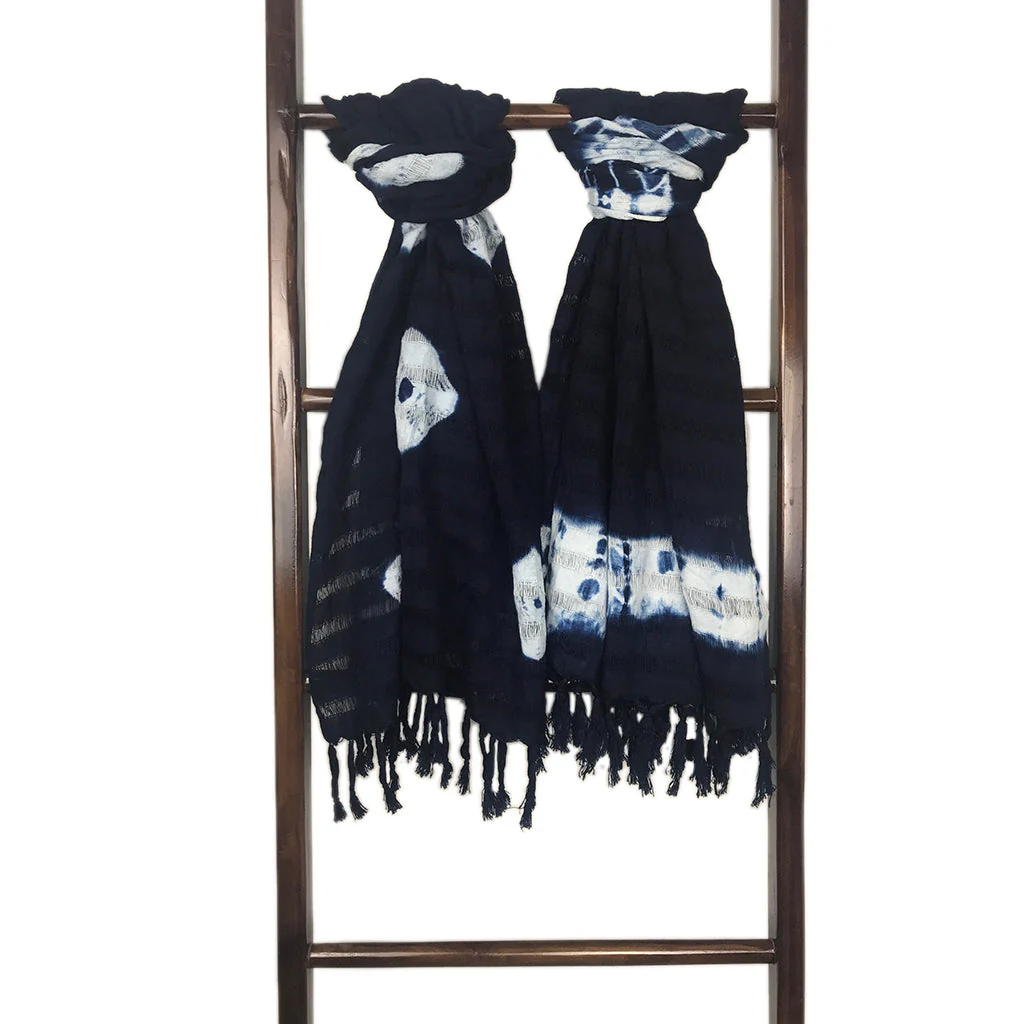 Indigo Stripe Scarf - Image 2