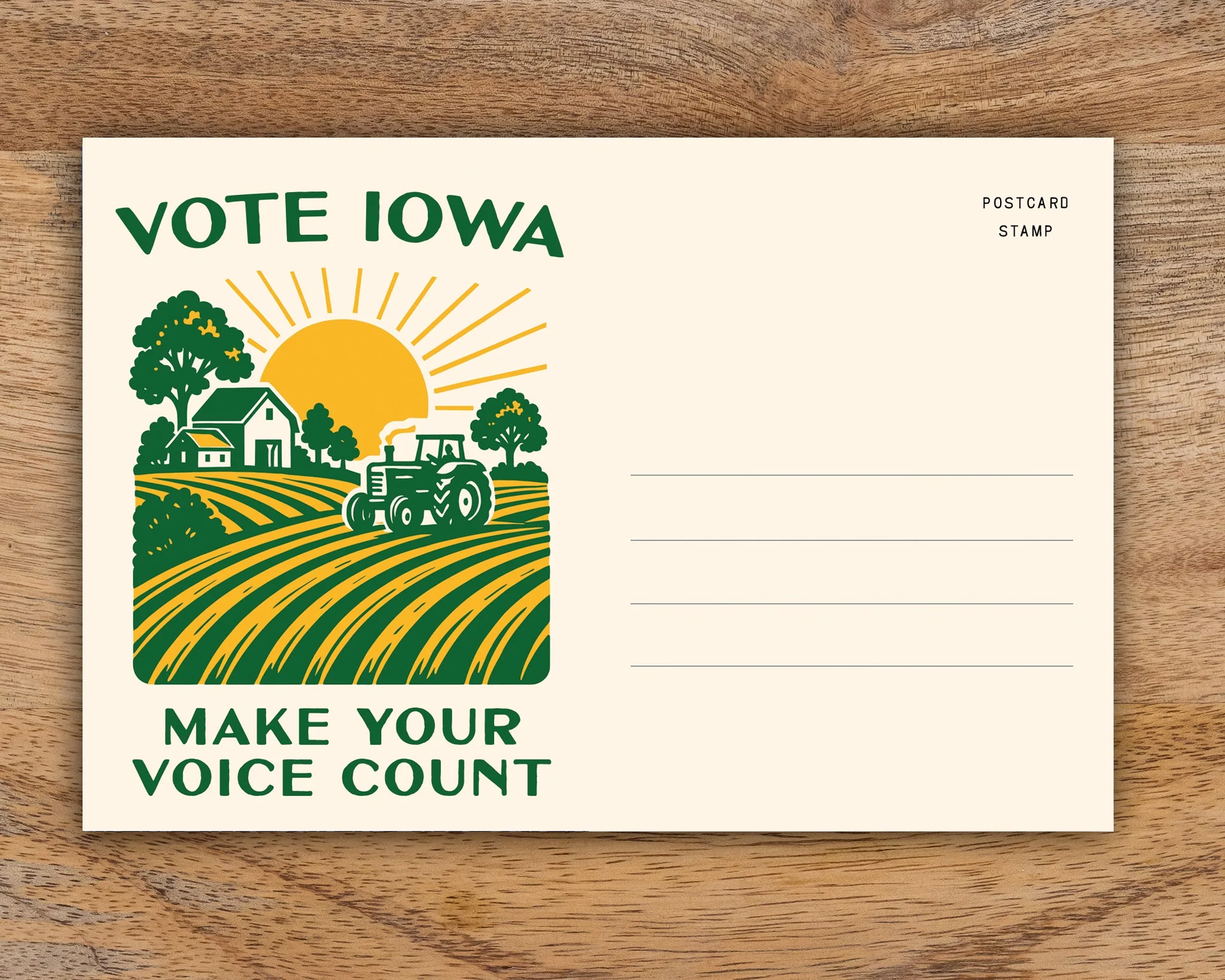 Iowa Voter Postcards - Blank 4x6 Voter Postcards - Image 3