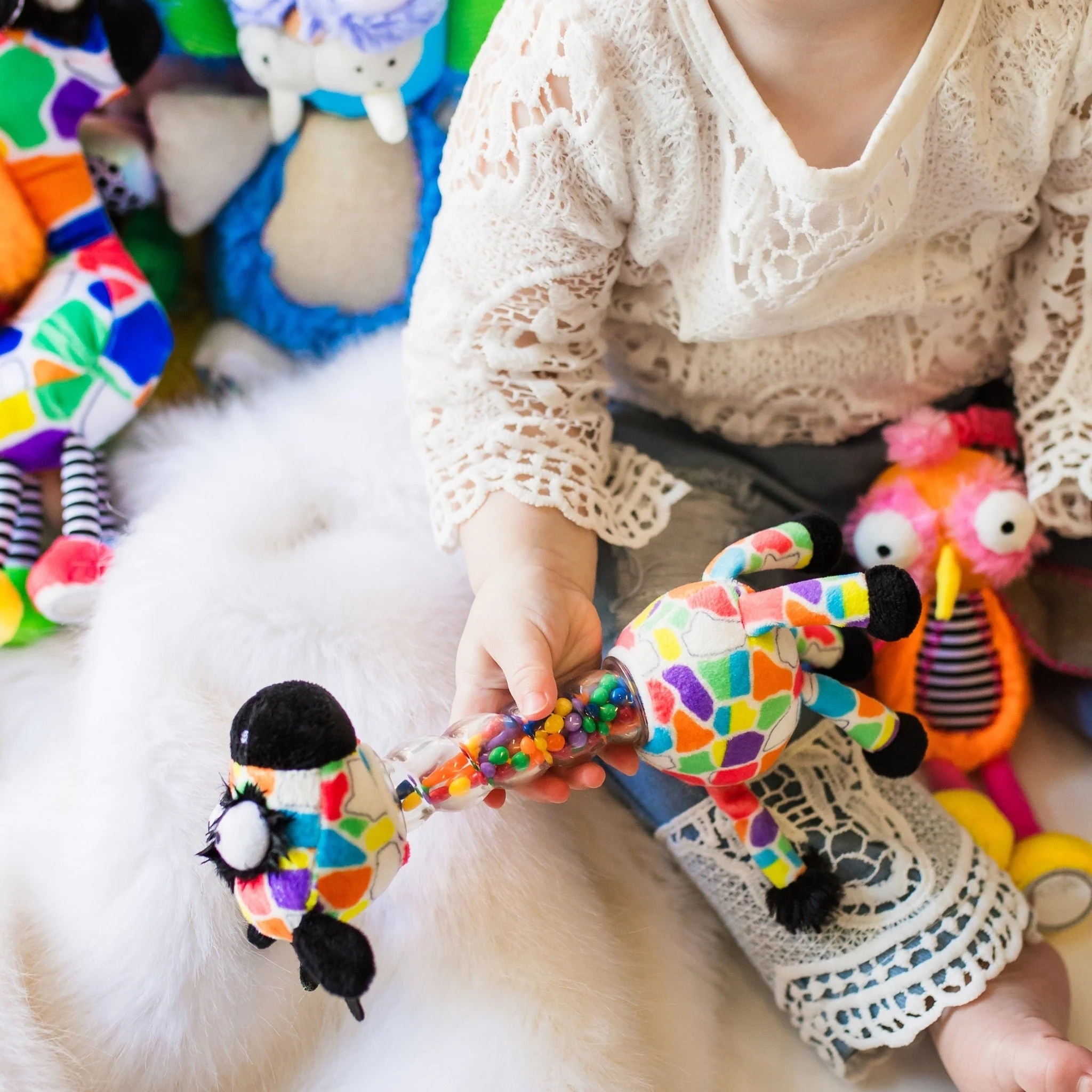 Jaffy the Fringe Footed Giraffe Hand Rattle Jingle Jangle Activity Toy - Image 3