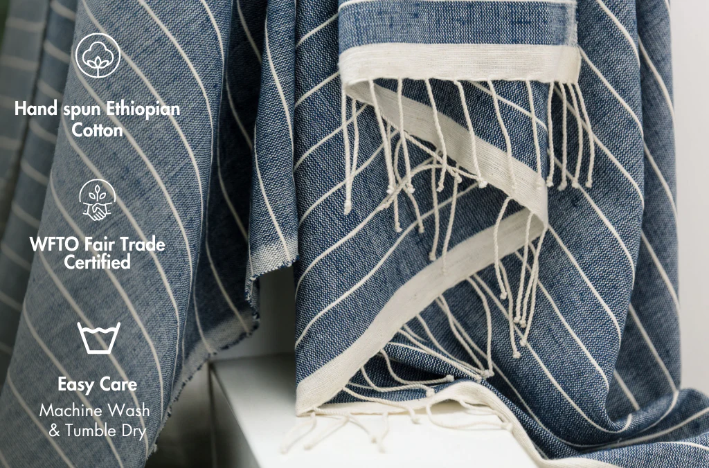 Jamma Handwoven Ethiopian Cotton Bath Towel - Image 2