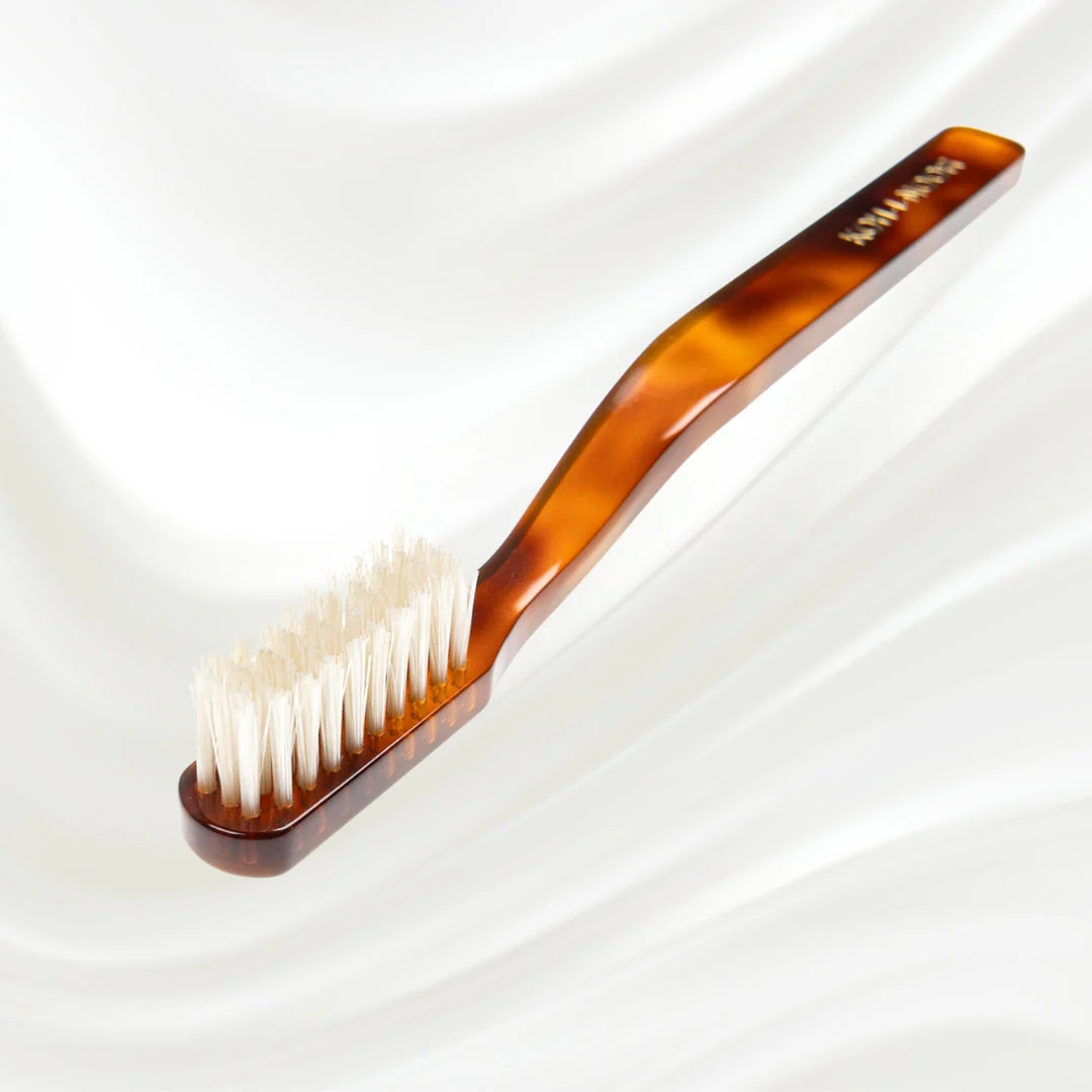 Jaspè Natural Bristle Toothbrush - Eco-Friendly Cellulose Acetate Handle - Image 4