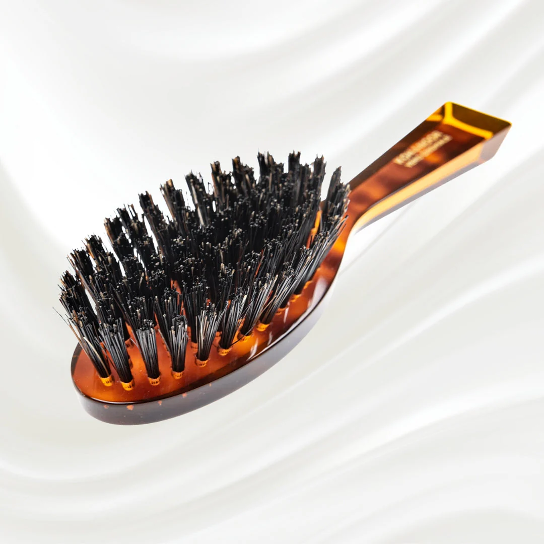 Jaspè Oval Boar Bristle Brush - Natural Shine & Scalp Stimulation for Hair & Beard - Image 2