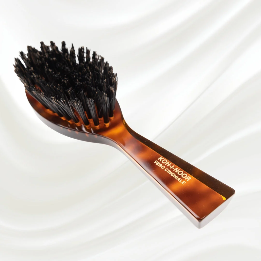 Jaspè Oval Boar Bristle Brush - Natural Shine & Scalp Stimulation for Hair & Beard - Image 3