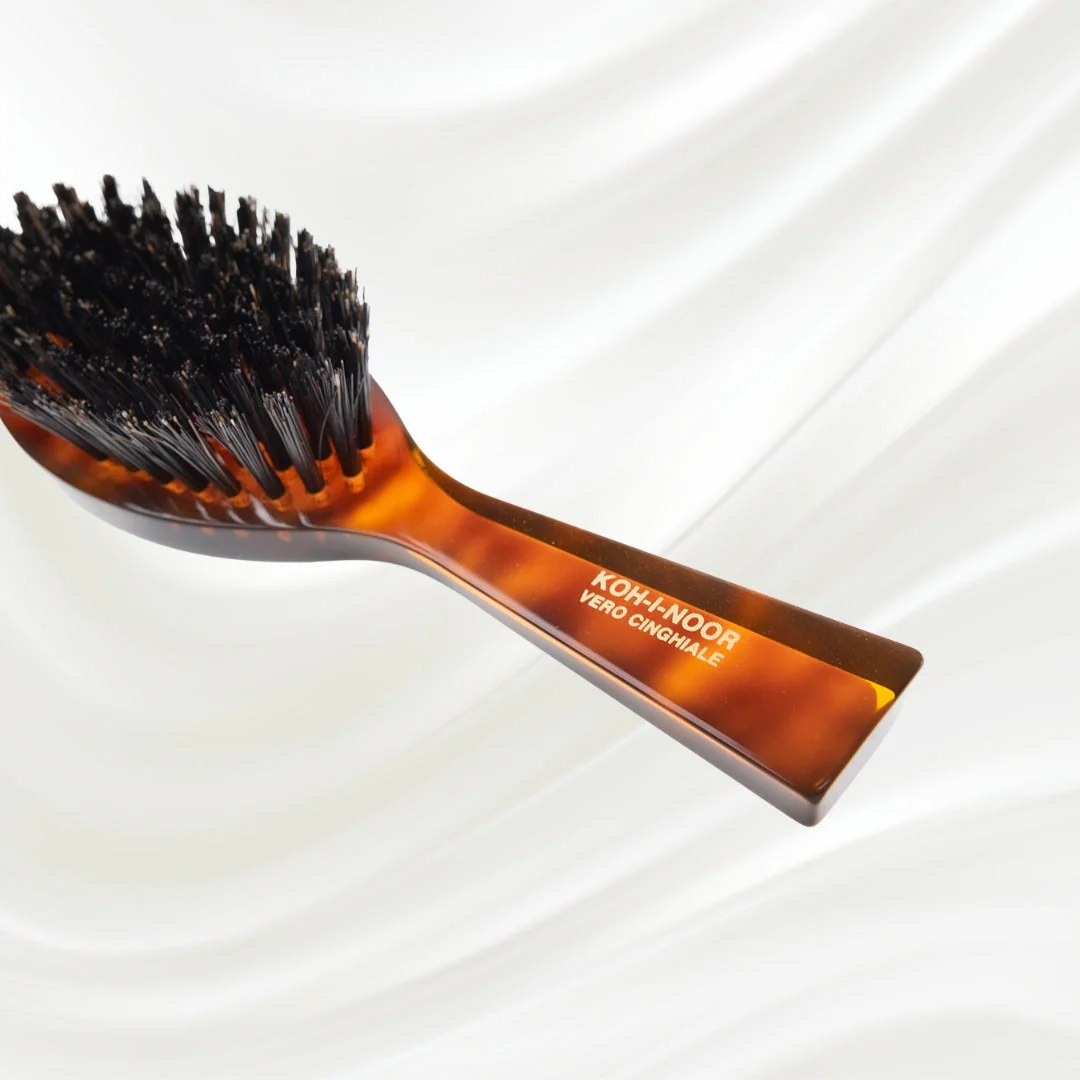 Jaspè Oval Boar Bristle Brush - Natural Shine & Scalp Stimulation for Hair & Beard - Image 4
