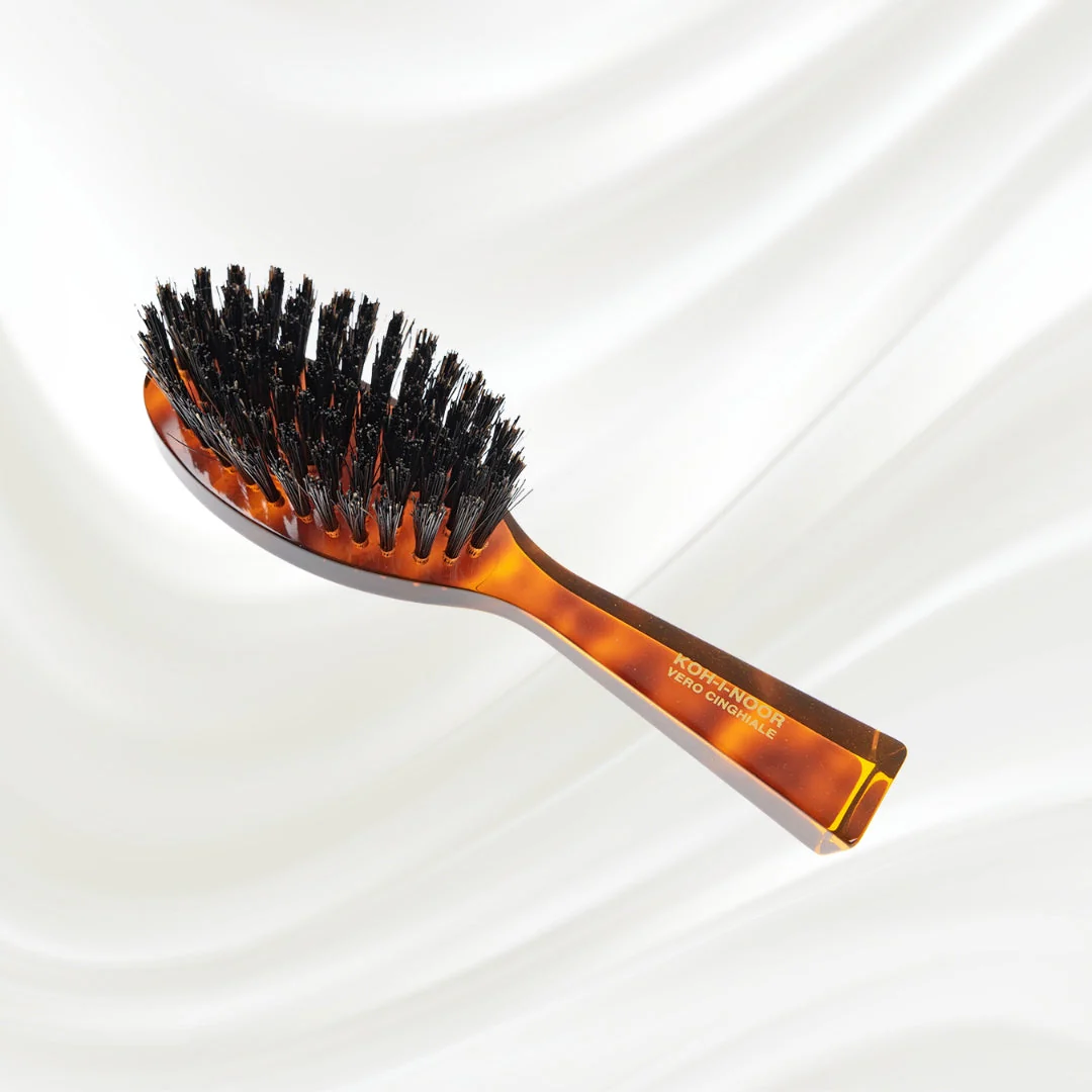 Jaspè Oval Boar Bristle Brush - Natural Shine & Scalp Stimulation for Hair & Beard - Image 5