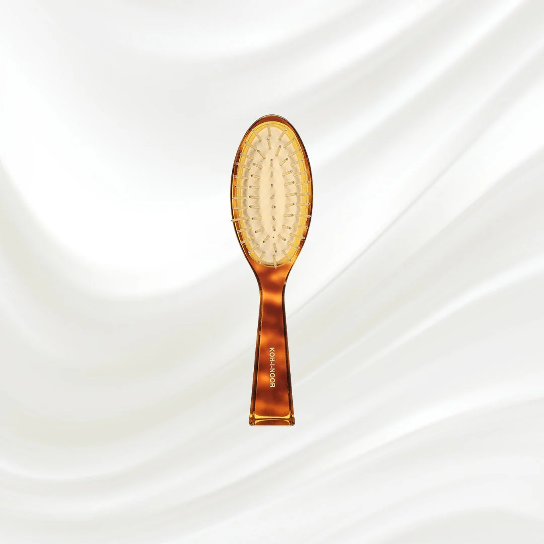Jaspè Pneumatic Detangling Hair Brush - Gold Plated Metal Pins for Thick & Curly Hair - Image 7