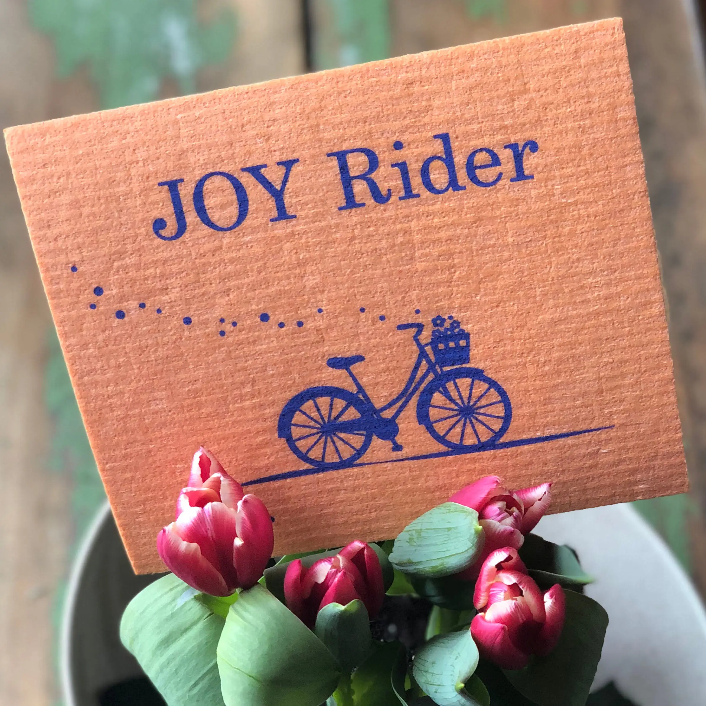 Joy Rider Bicycle Swedish Dishcloth – Eco Gift for Cyclists | Soak iT Up - Image 2