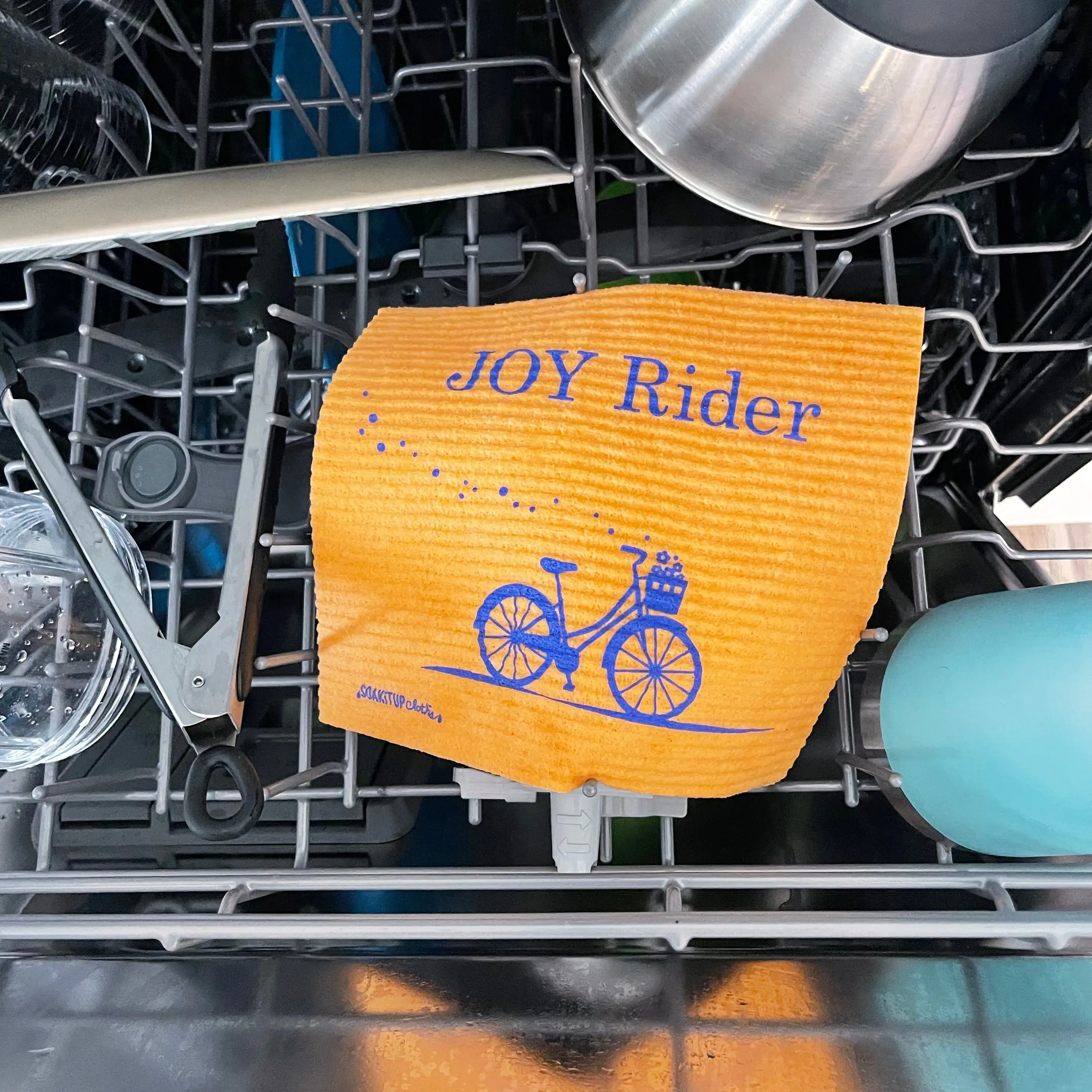 Joy Rider Bicycle Swedish Dishcloth – Eco Gift for Cyclists | Soak iT Up - Image 4