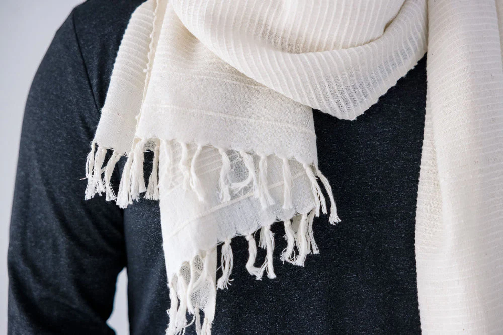 Judith Handwoven Ethiopian Cotton Shawl - Image 4