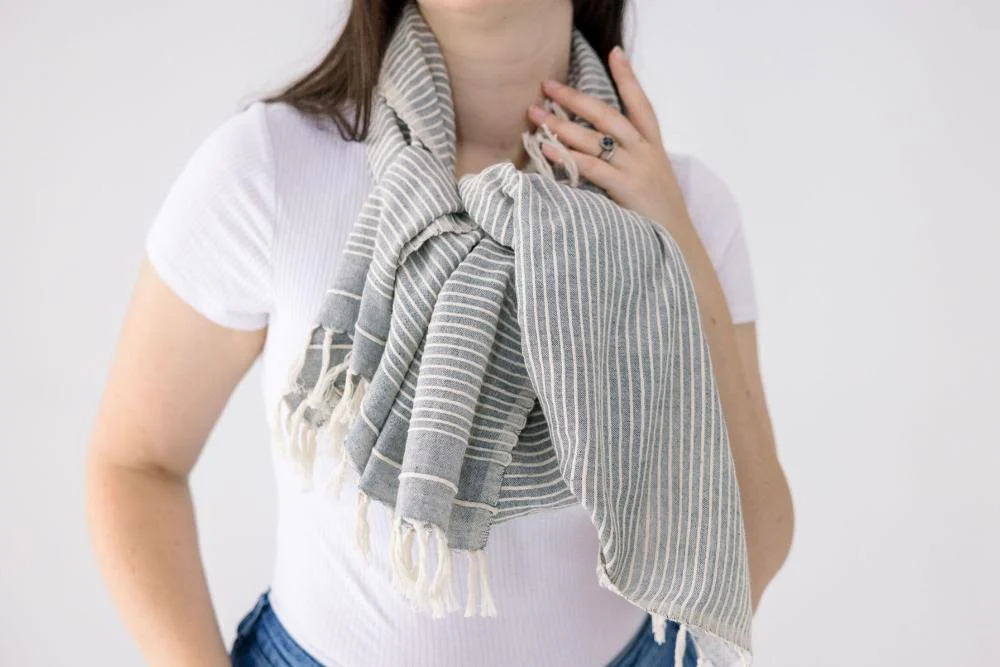 Judith Handwoven Ethiopian Cotton Shawl - Image 6