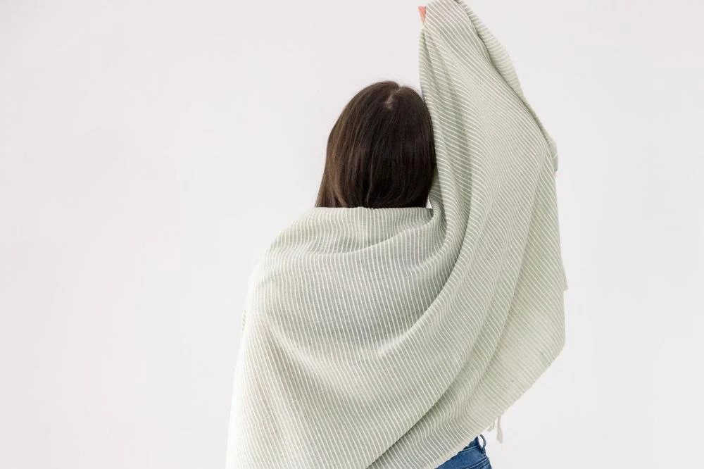 Judith Handwoven Ethiopian Cotton Shawl - Image 8