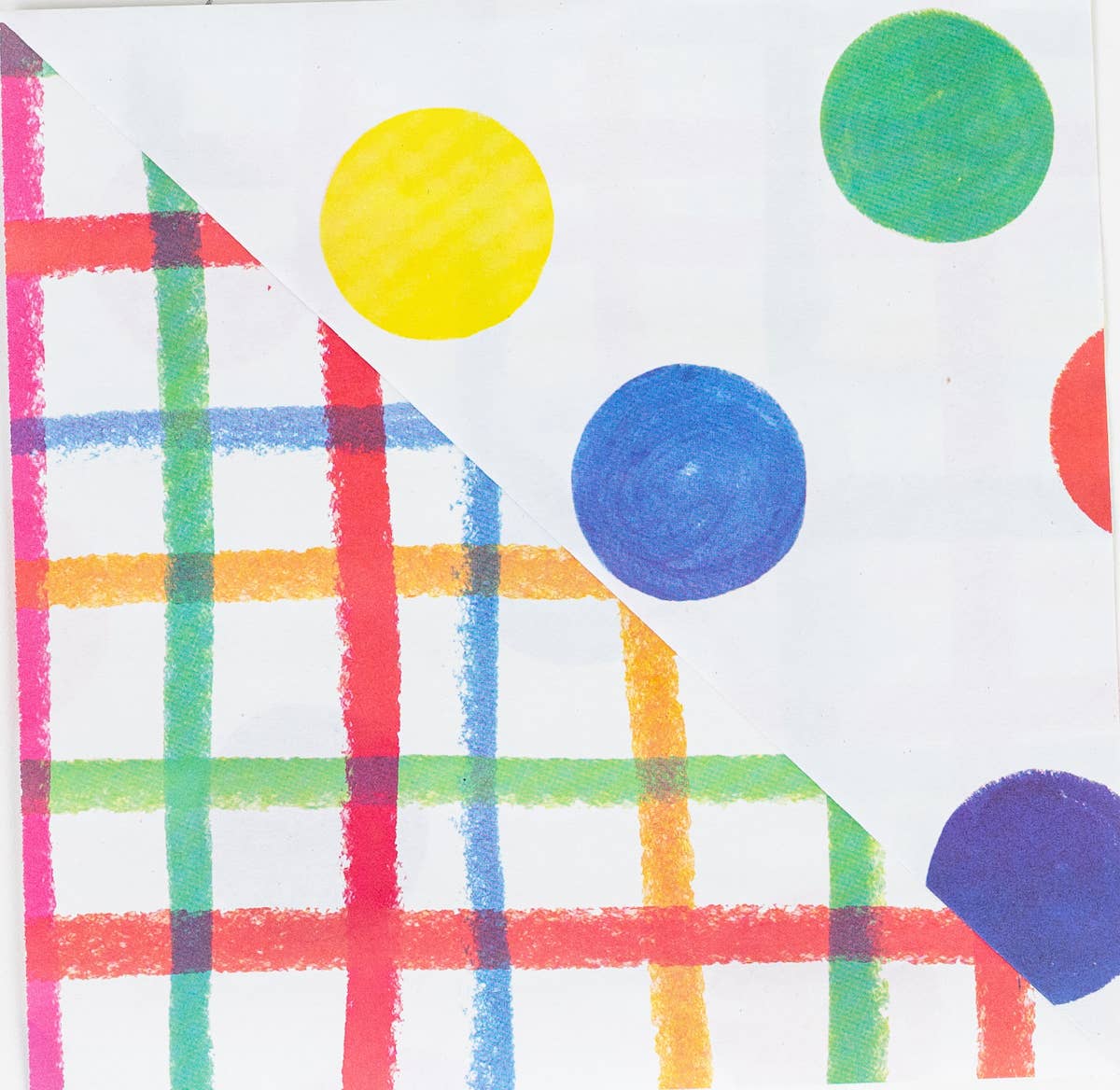 Jumbo Plaid/Dot • Double-Sided Eco Party Wrapping Paper - Image 3