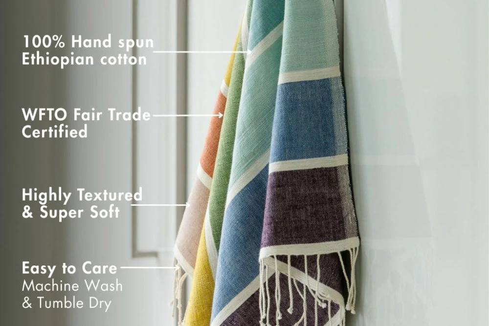 Kalam Handwoven Ethiopian Cotton Hand Towel - Image 2