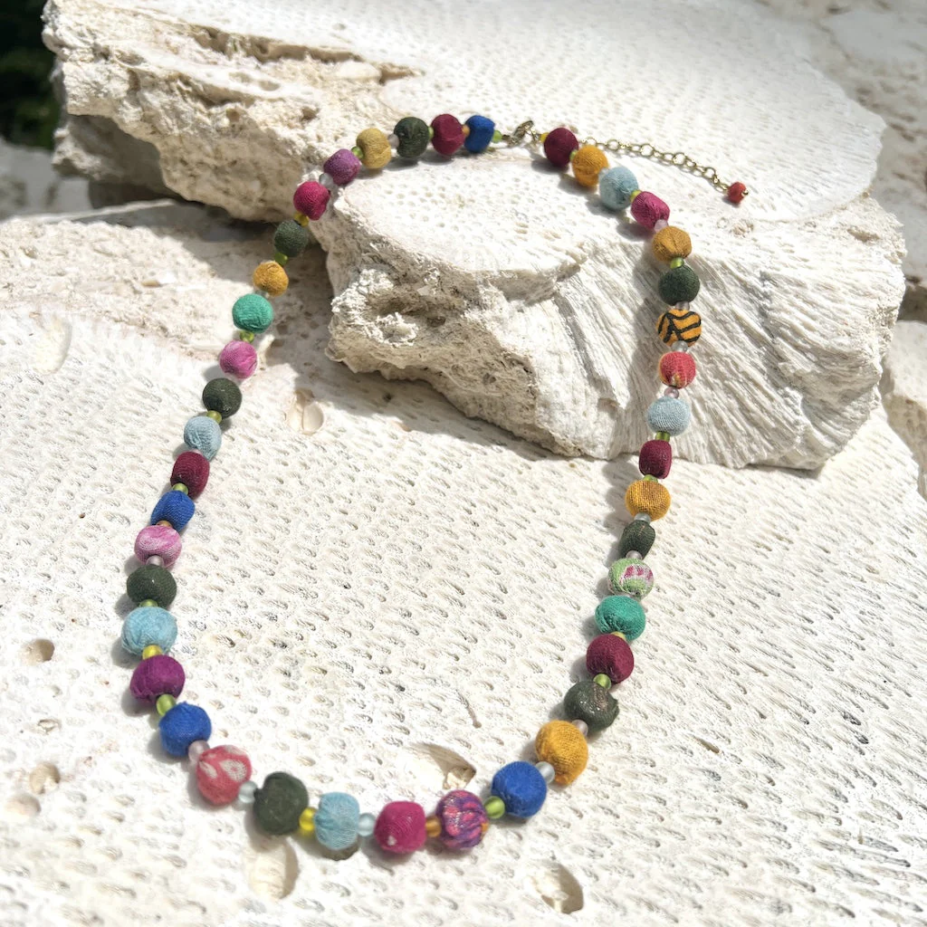Kantha Bead Necklace - Image 3