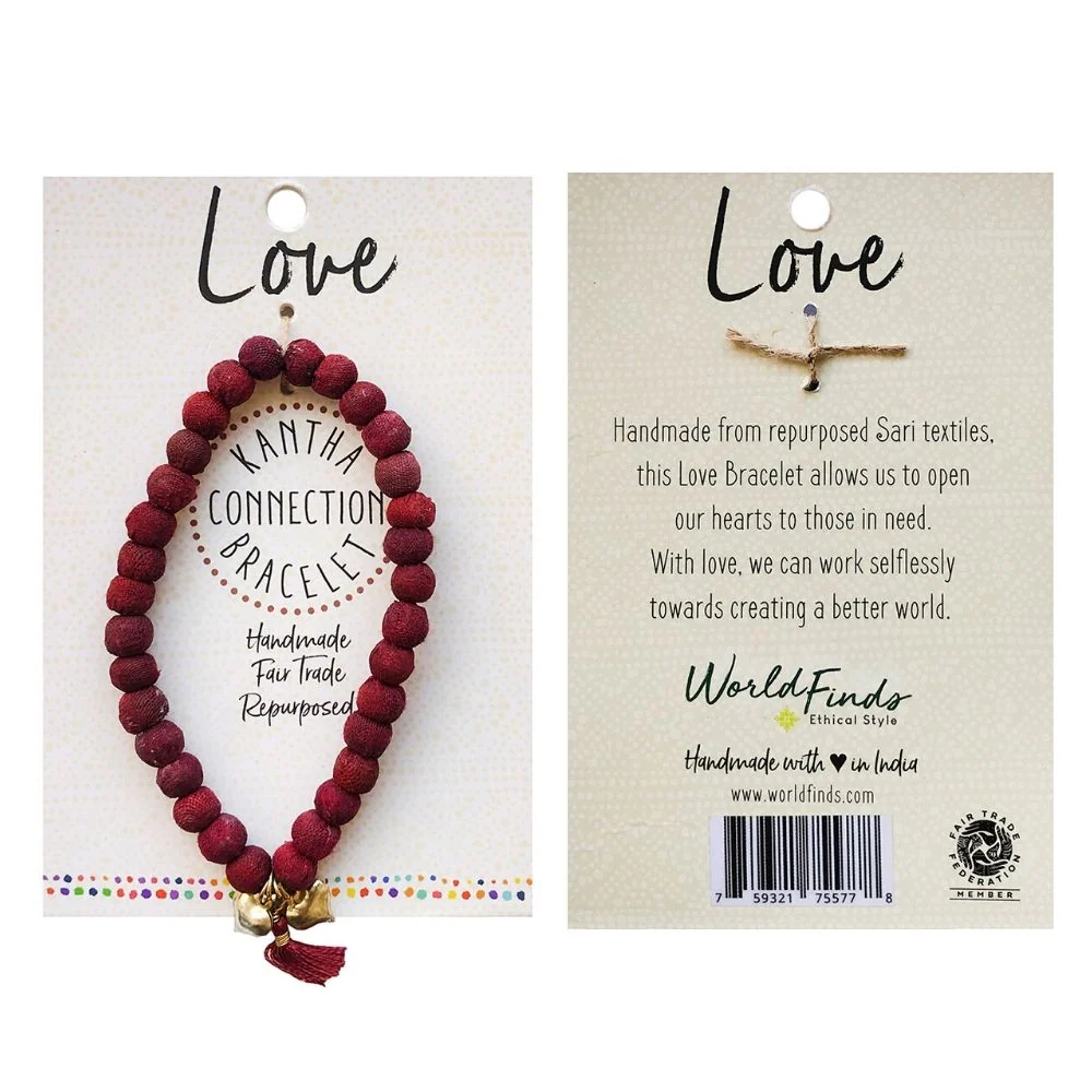 Kantha Connection Bracelet - Love - Image 4