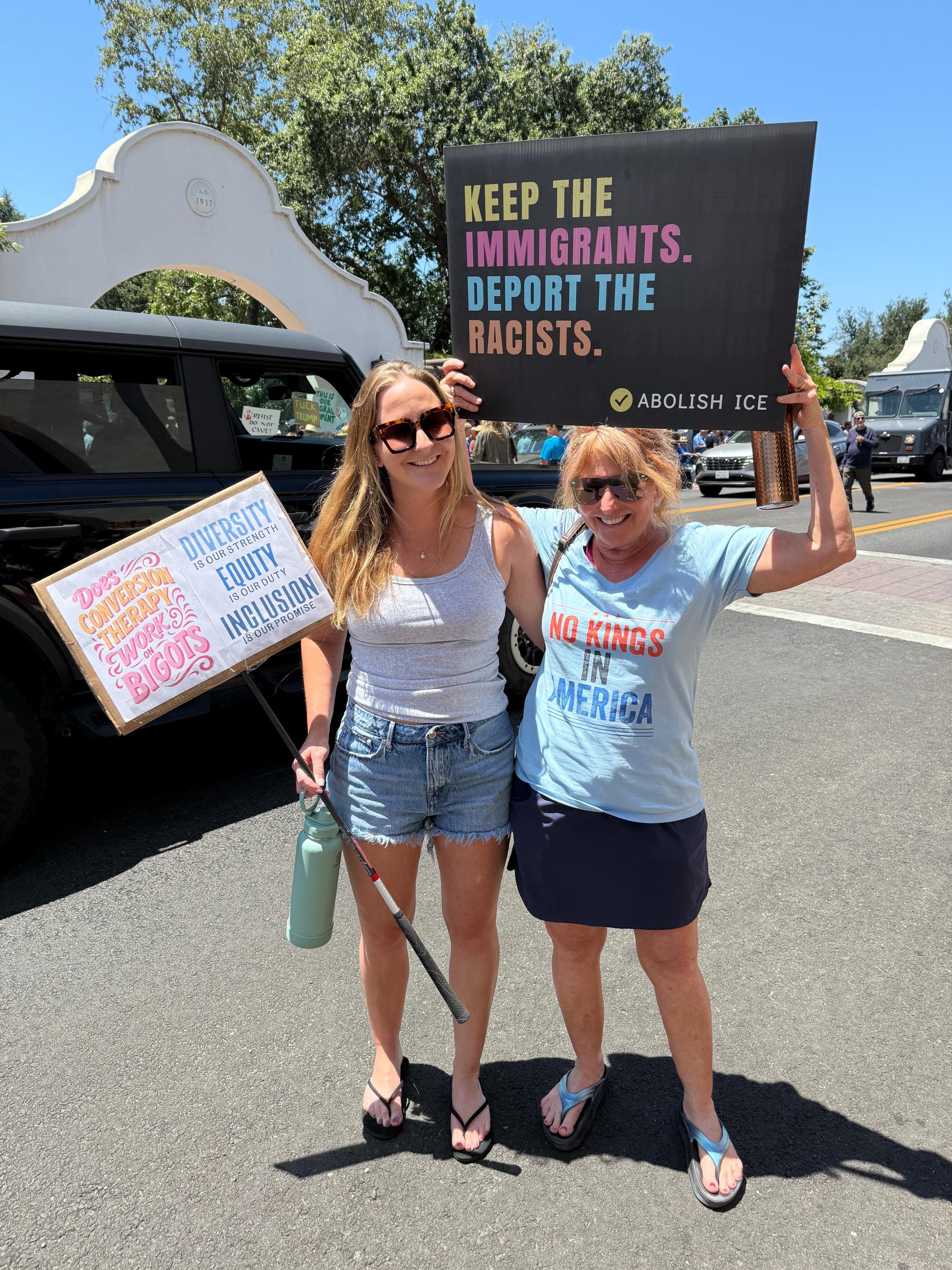 Keep the Immigrants, Deport the Racists Yard Sign - Image 2