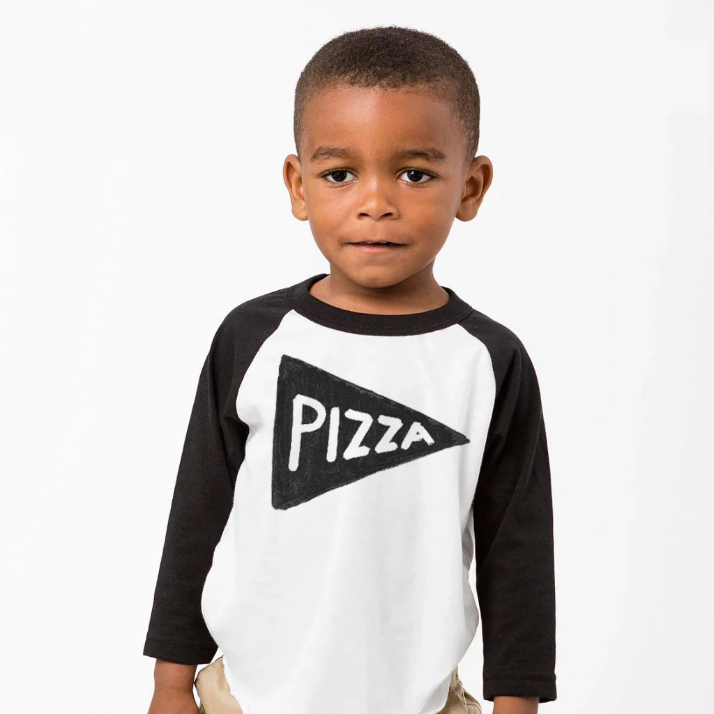 Kids Pizza Baseball Jersey T Shirt - Image 2