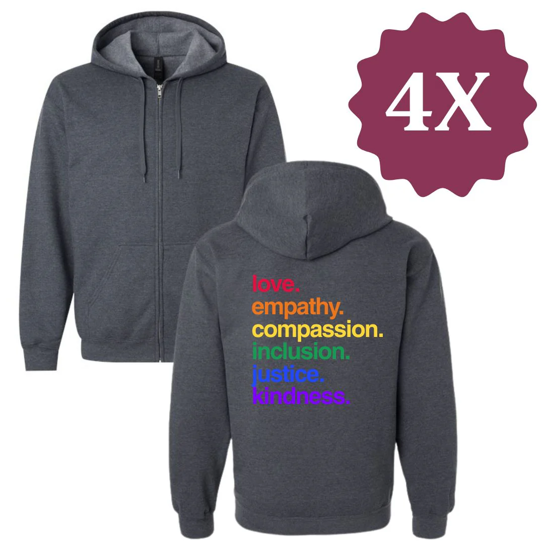 'Kindness Is' Pride Full Zip Fleece - Image 3