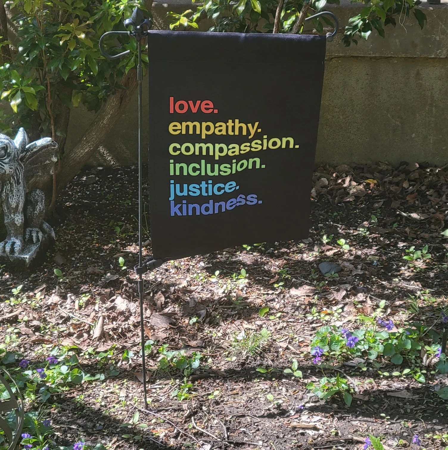 'Kindness Is' Pride Garden Flag - Image 4