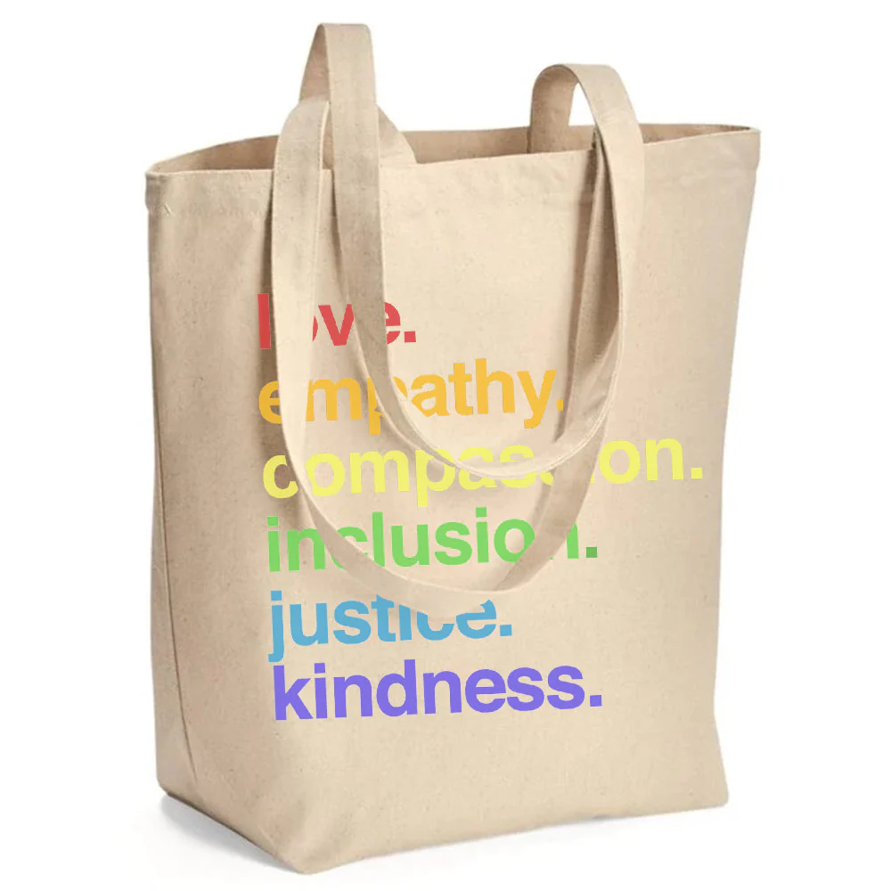 'Kindness Is' Pride Recycled Canvas Tote - Image 2