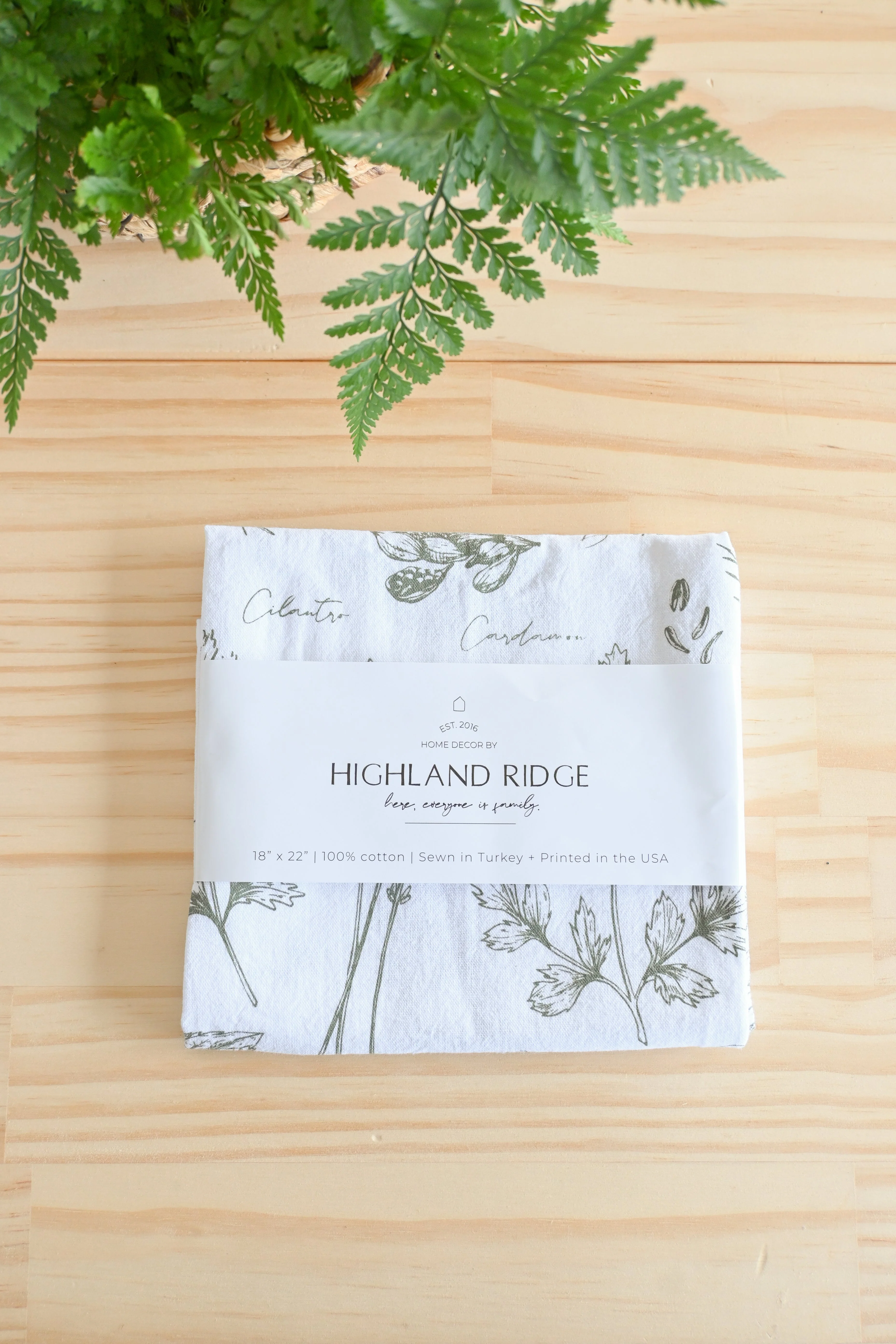 Kitchen Herbs Tea Towel - Image 10