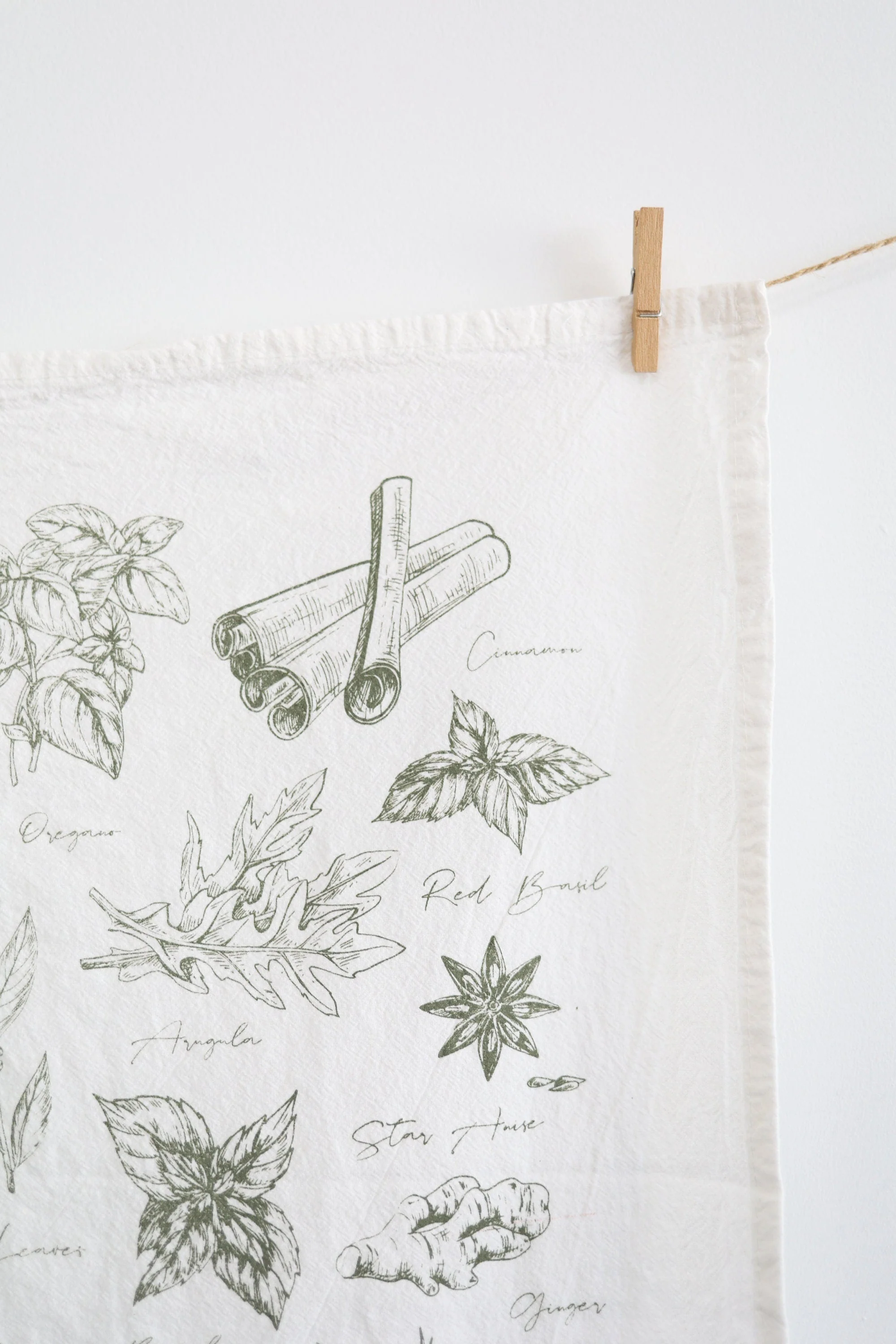 Kitchen Herbs Tea Towel - Image 3