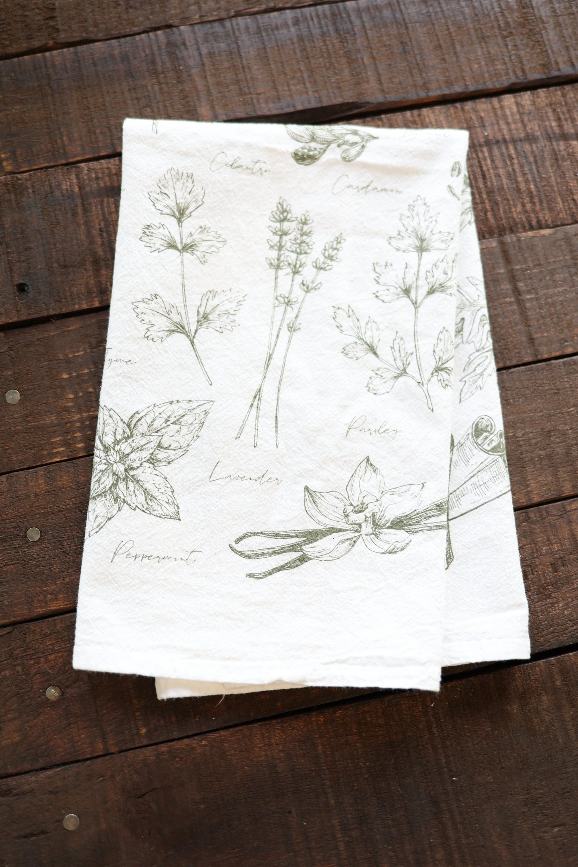 Kitchen Herbs Tea Towel - Image 5