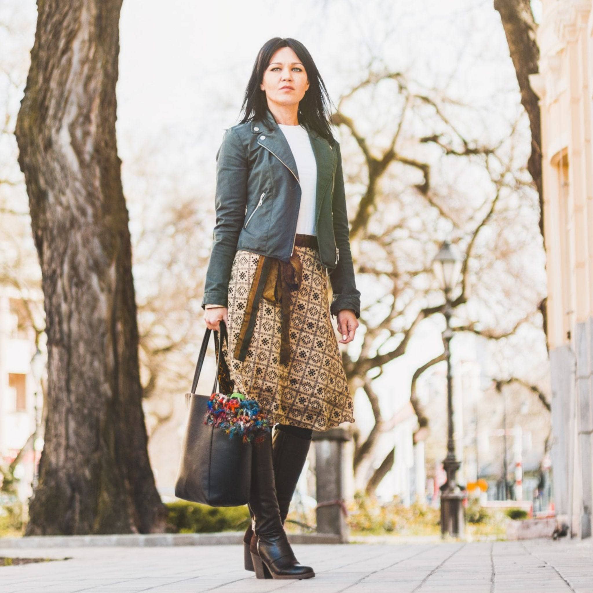 Knee-Length: "Mini" Sari Wrap Skirts - Image 11