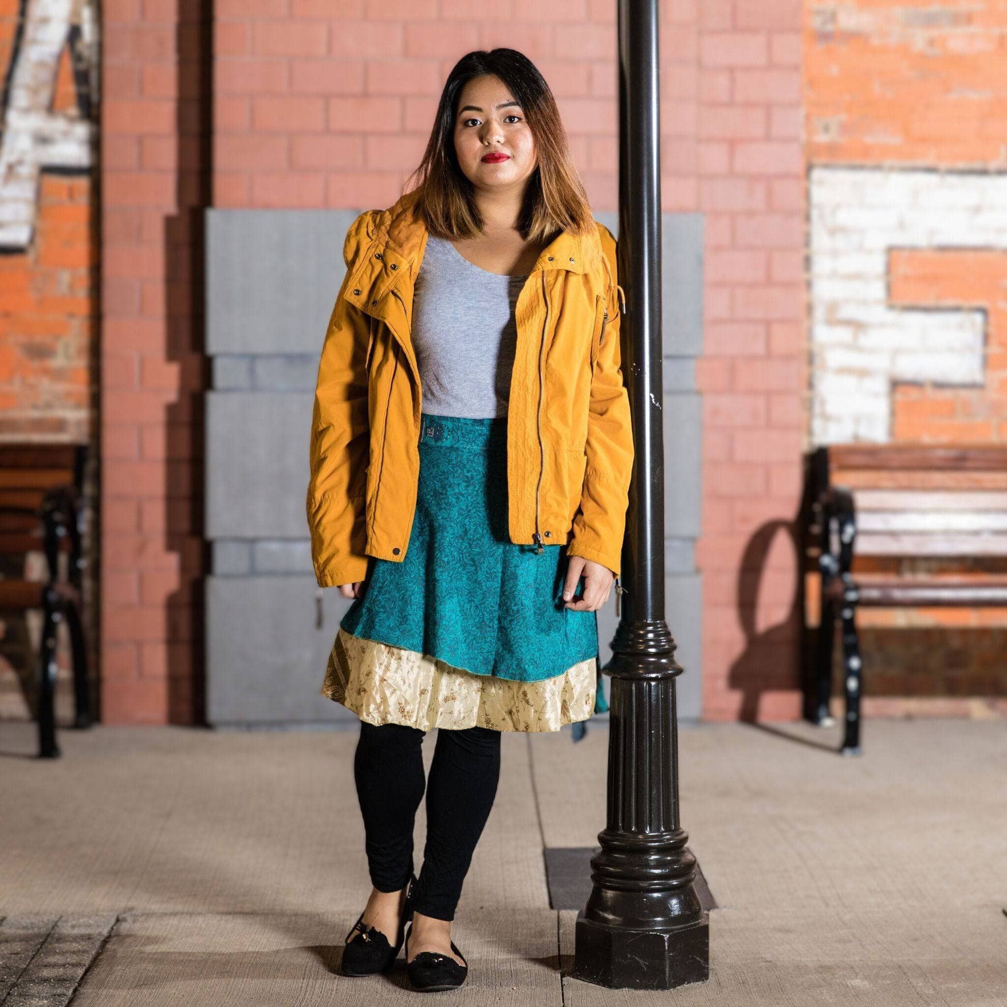 Knee-Length: "Mini" Sari Wrap Skirts - Image 19