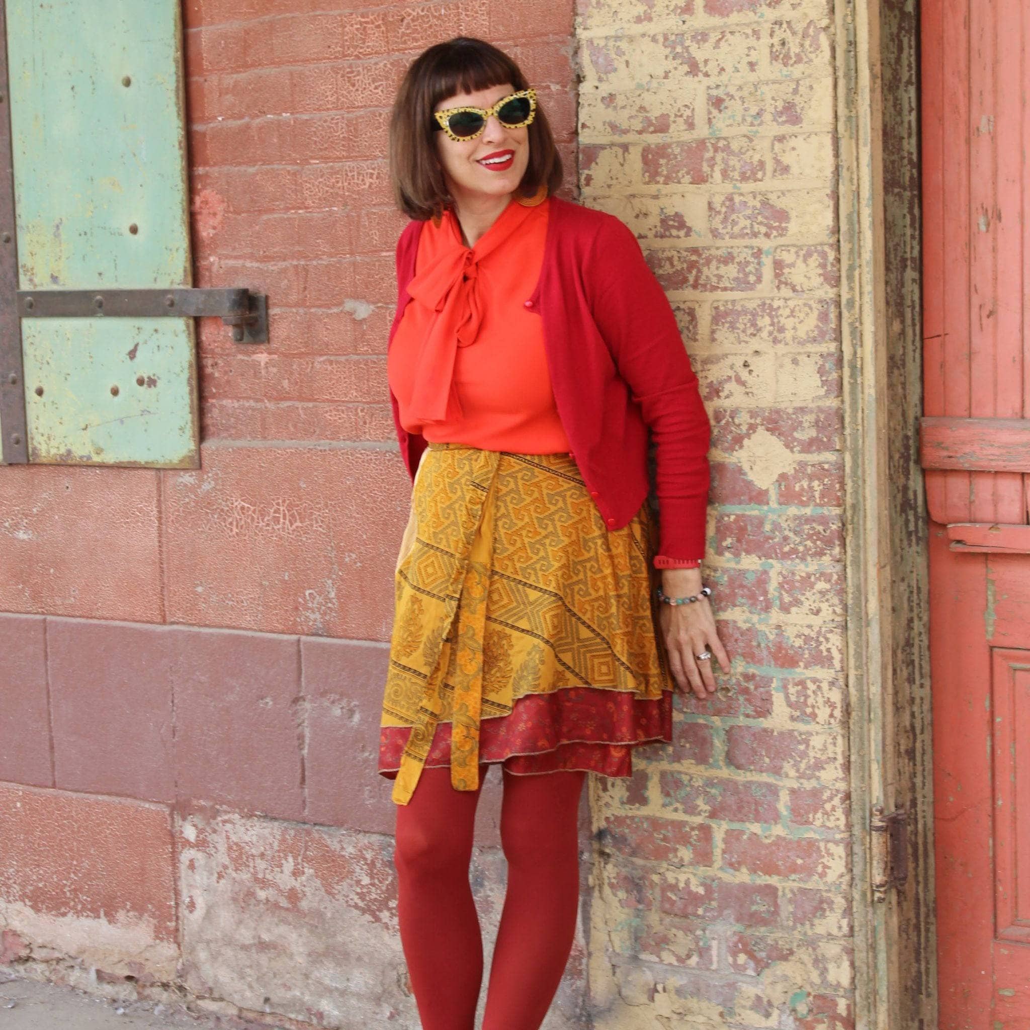Knee-Length: "Mini" Sari Wrap Skirts - Image 3