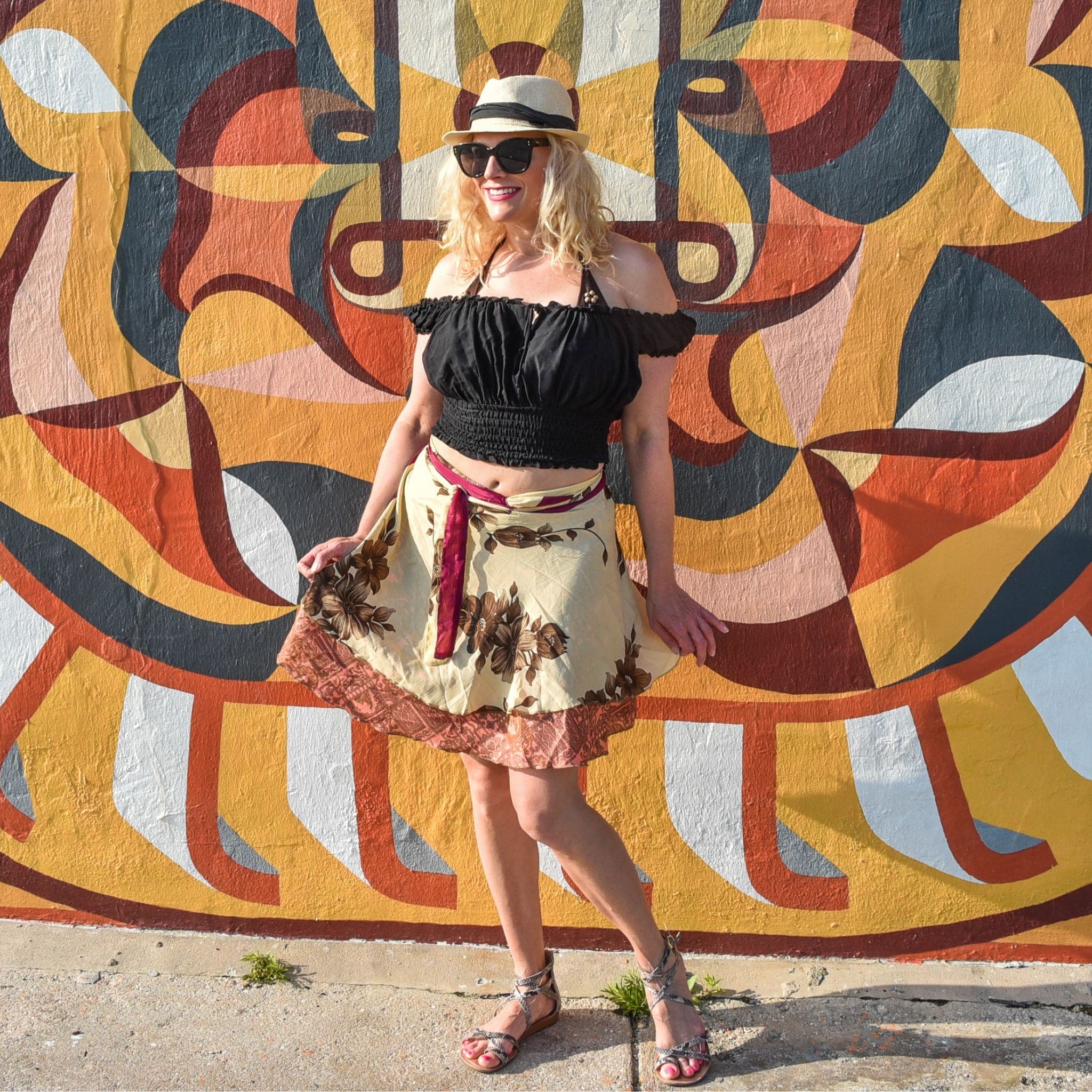 Knee-Length: "Mini" Sari Wrap Skirts - Image 34