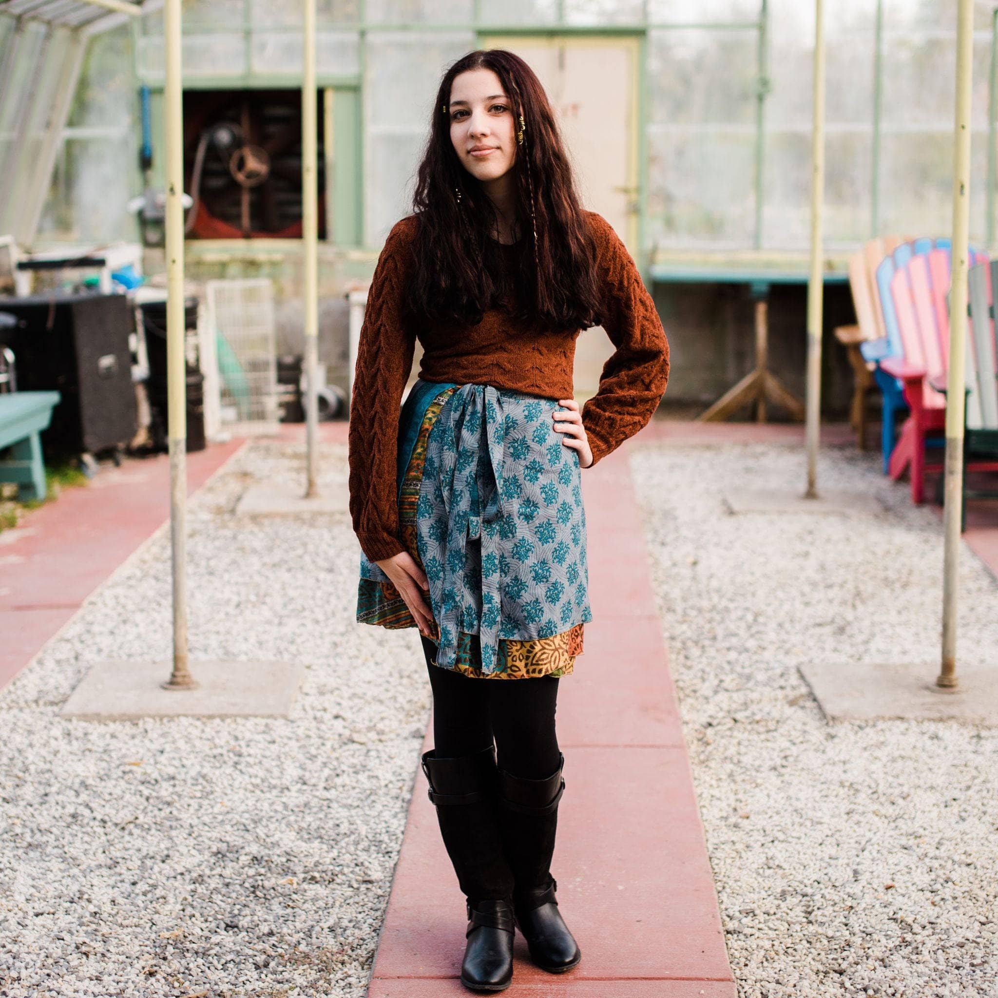 Knee-Length: "Mini" Sari Wrap Skirts - Image 6