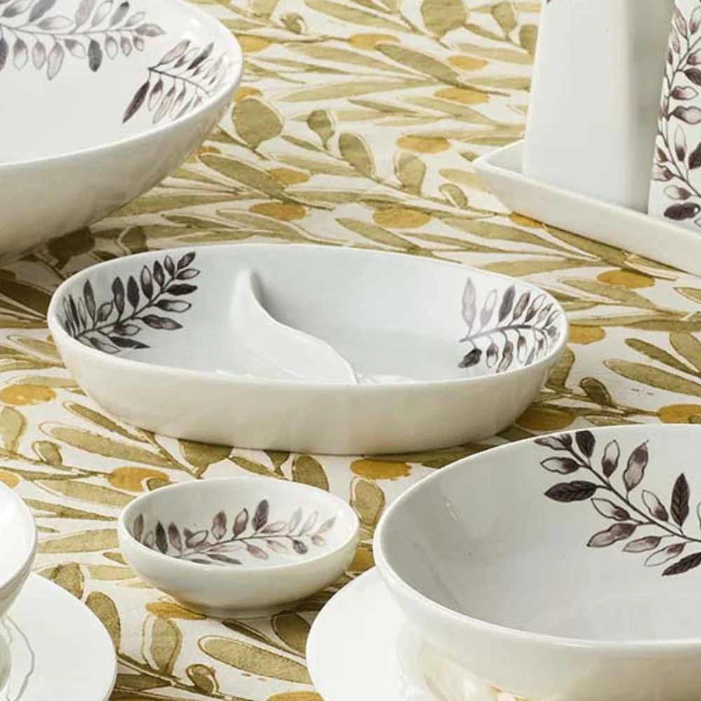 La Cay Vine Small Ceramic Divided Dish - Image 2
