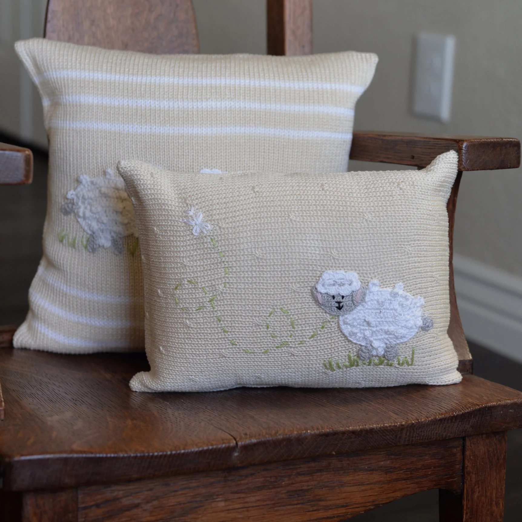 Lamb Mini Pillow, Ecru - Image 2