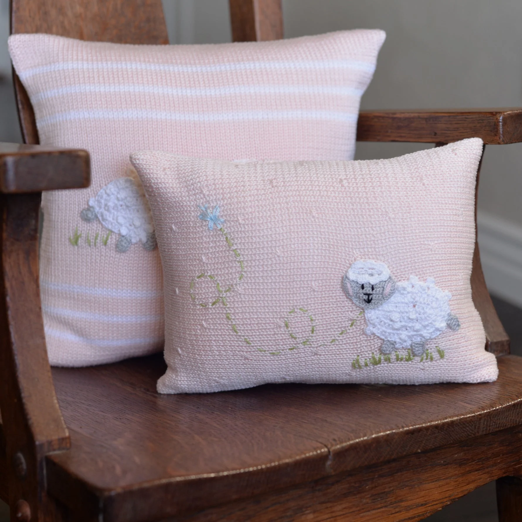 Lamb Mini Pillow, Pink - Image 3