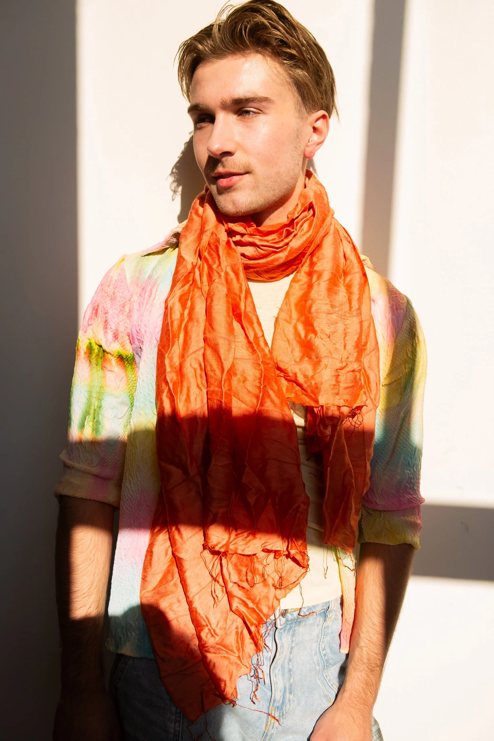 Lan Scarf - Coral - Image 2