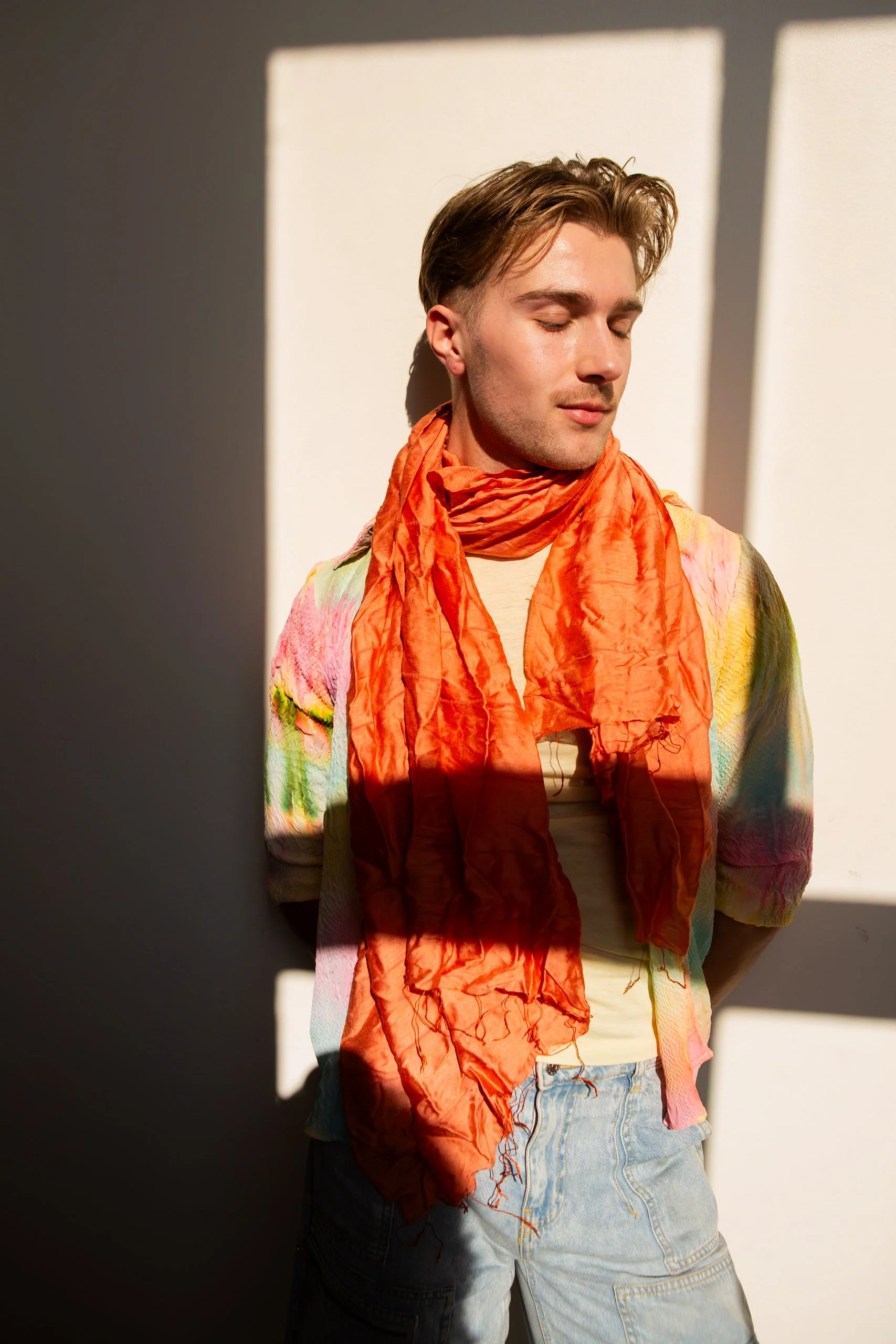 Lan Scarf - Coral - Image 3