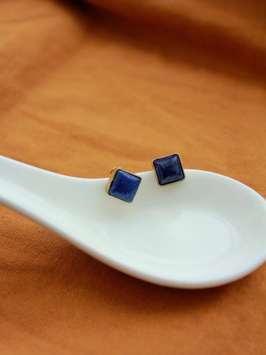 Lapis Squared Studs - Image 4