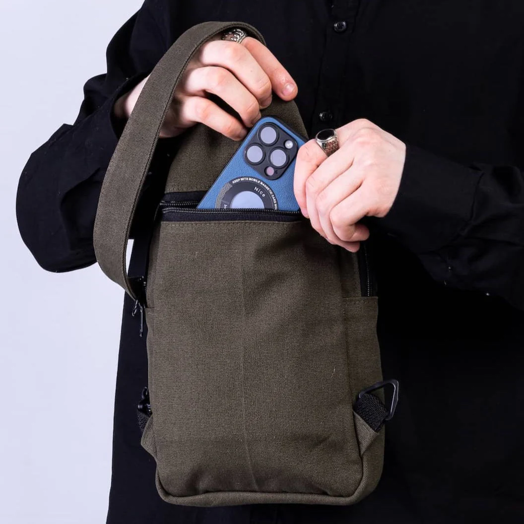 Large Canvas Crossbody Sling Bag for Men & Women | Umoja - Image 13