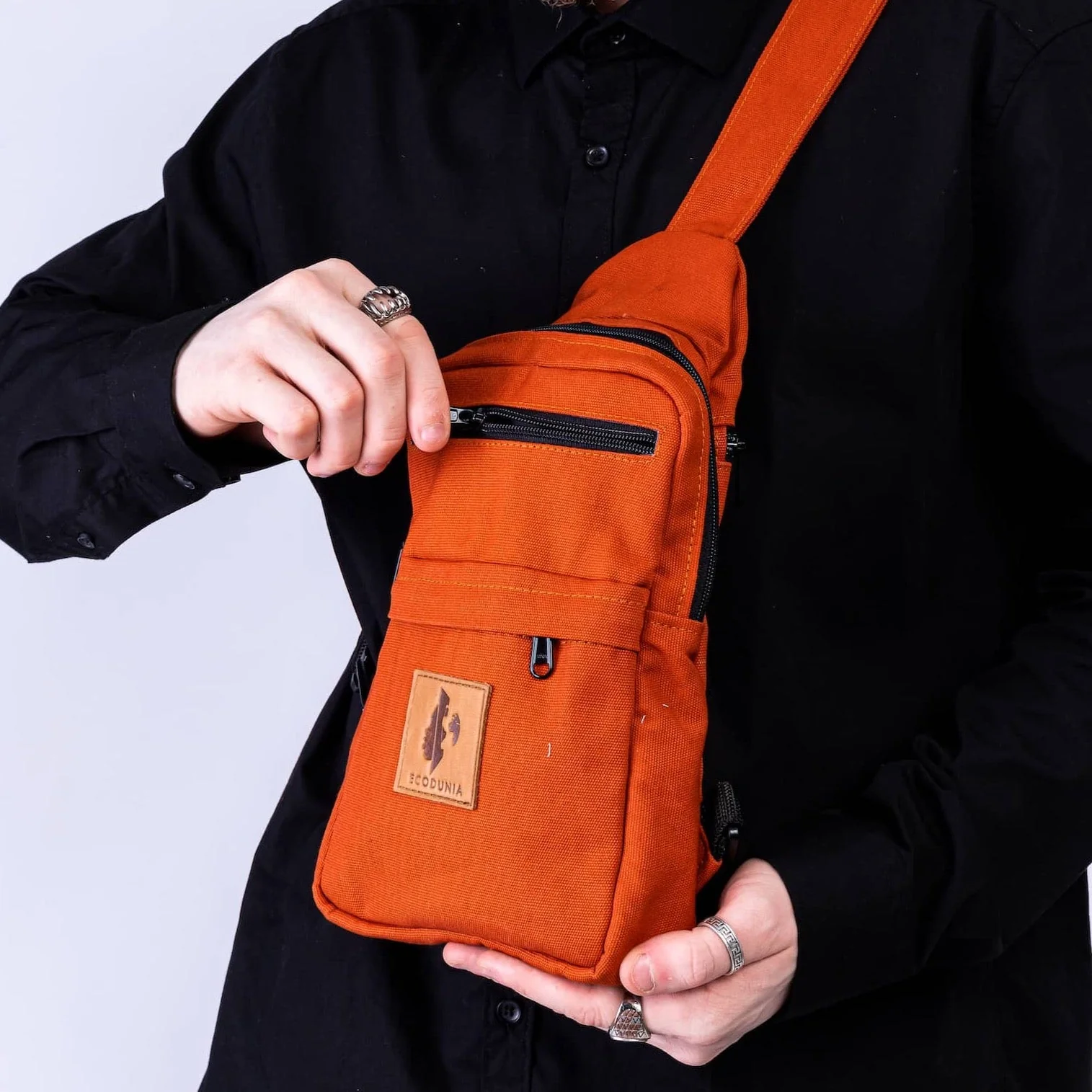 Large Canvas Crossbody Sling Bag for Men & Women | Umoja - Image 18