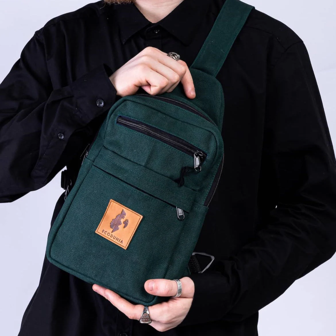 Large Canvas Crossbody Sling Bag for Men & Women | Umoja - Image 3