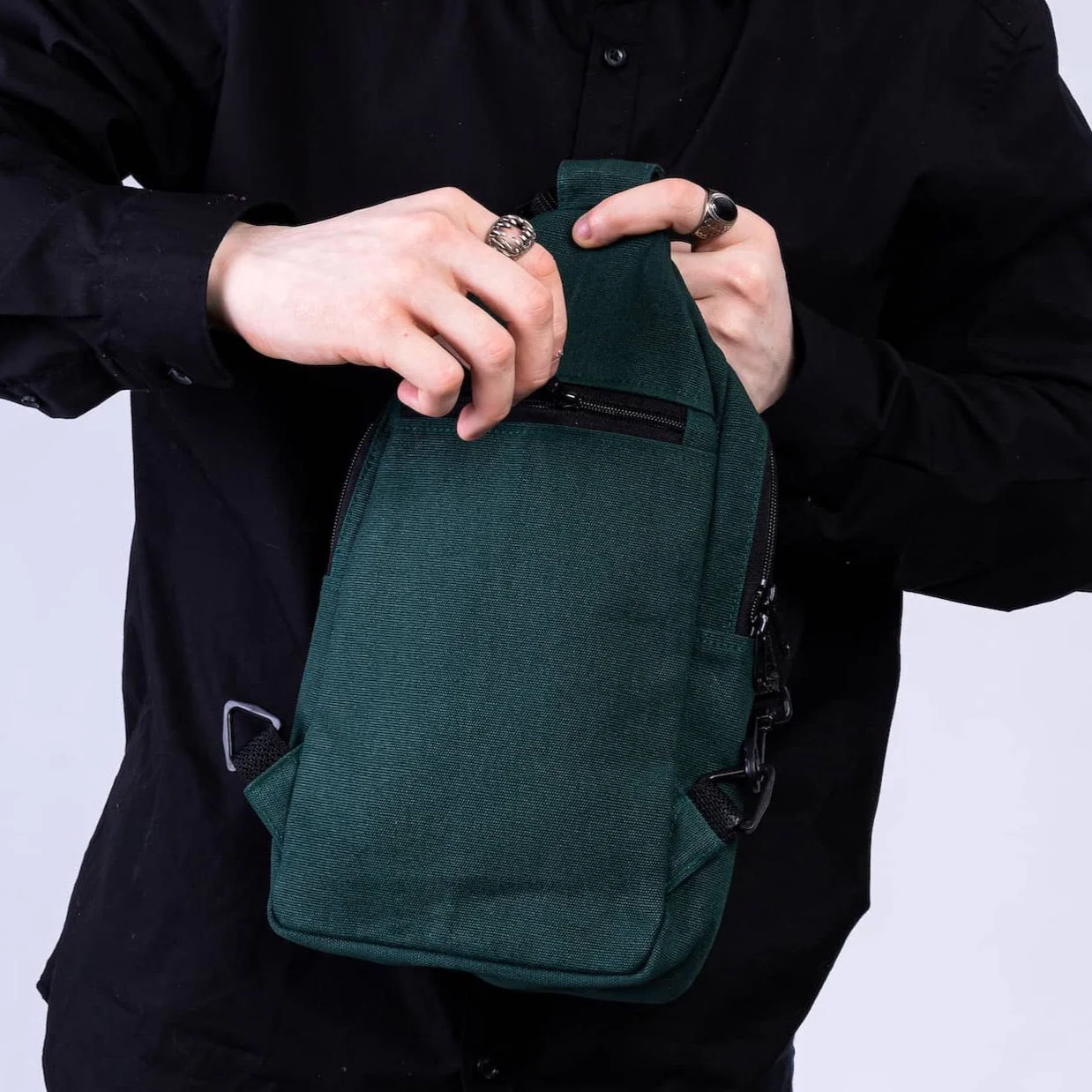 Large Canvas Crossbody Sling Bag for Men & Women | Umoja - Image 4