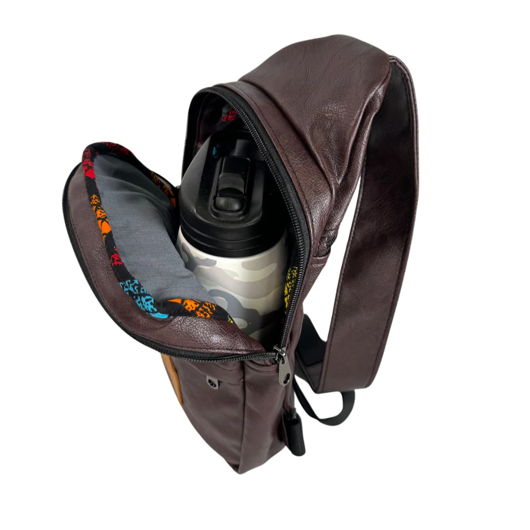Large Vegan Leather Crossbody Sling Bag | Umoja - Image 12