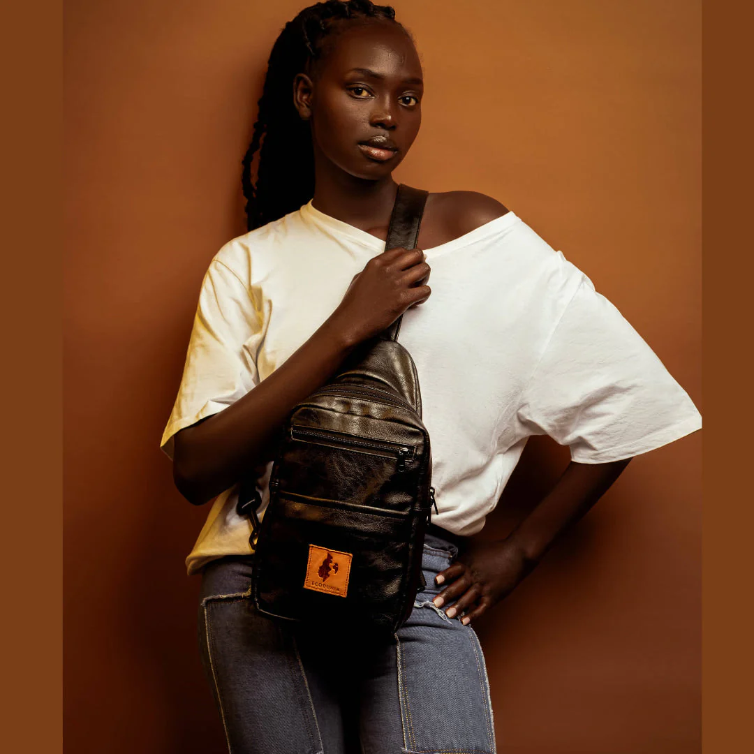 Large Vegan Leather Crossbody Sling Bag | Umoja - Image 16