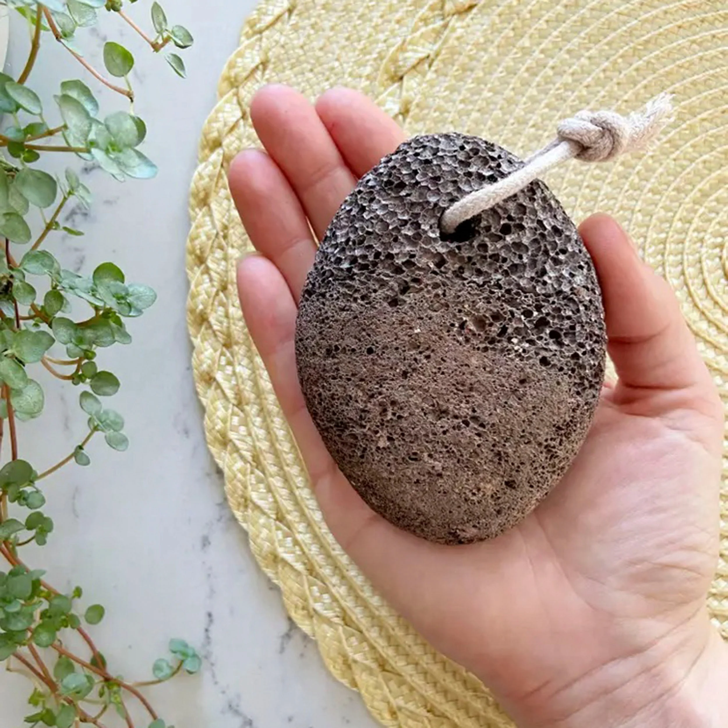 Lava Pumice Stone with Cotton Hanging Loop - Image 2