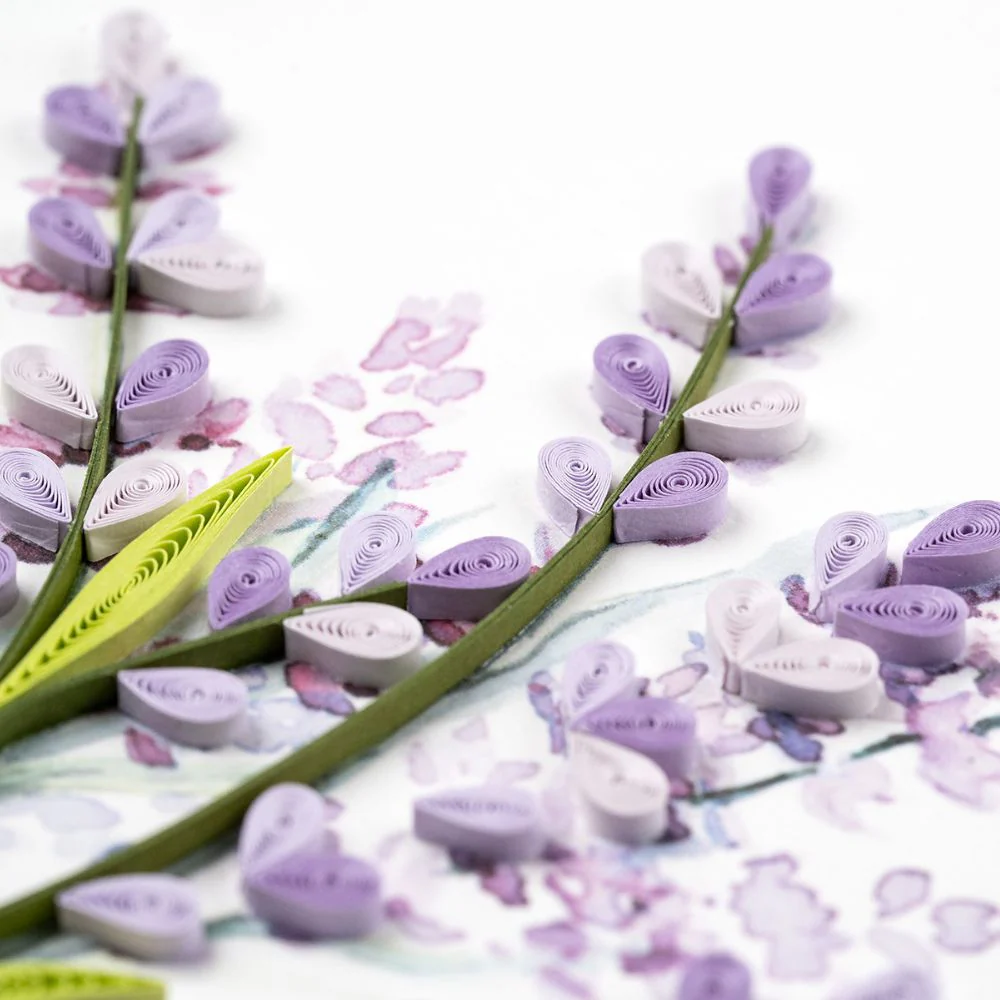 Lavender Bunch Quilled Greeting Card - Image 2