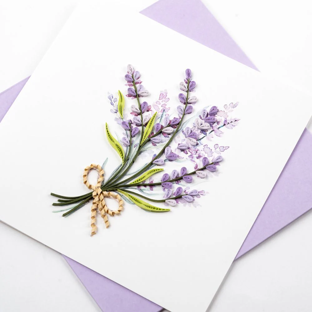 Lavender Bunch Quilled Greeting Card - Image 4
