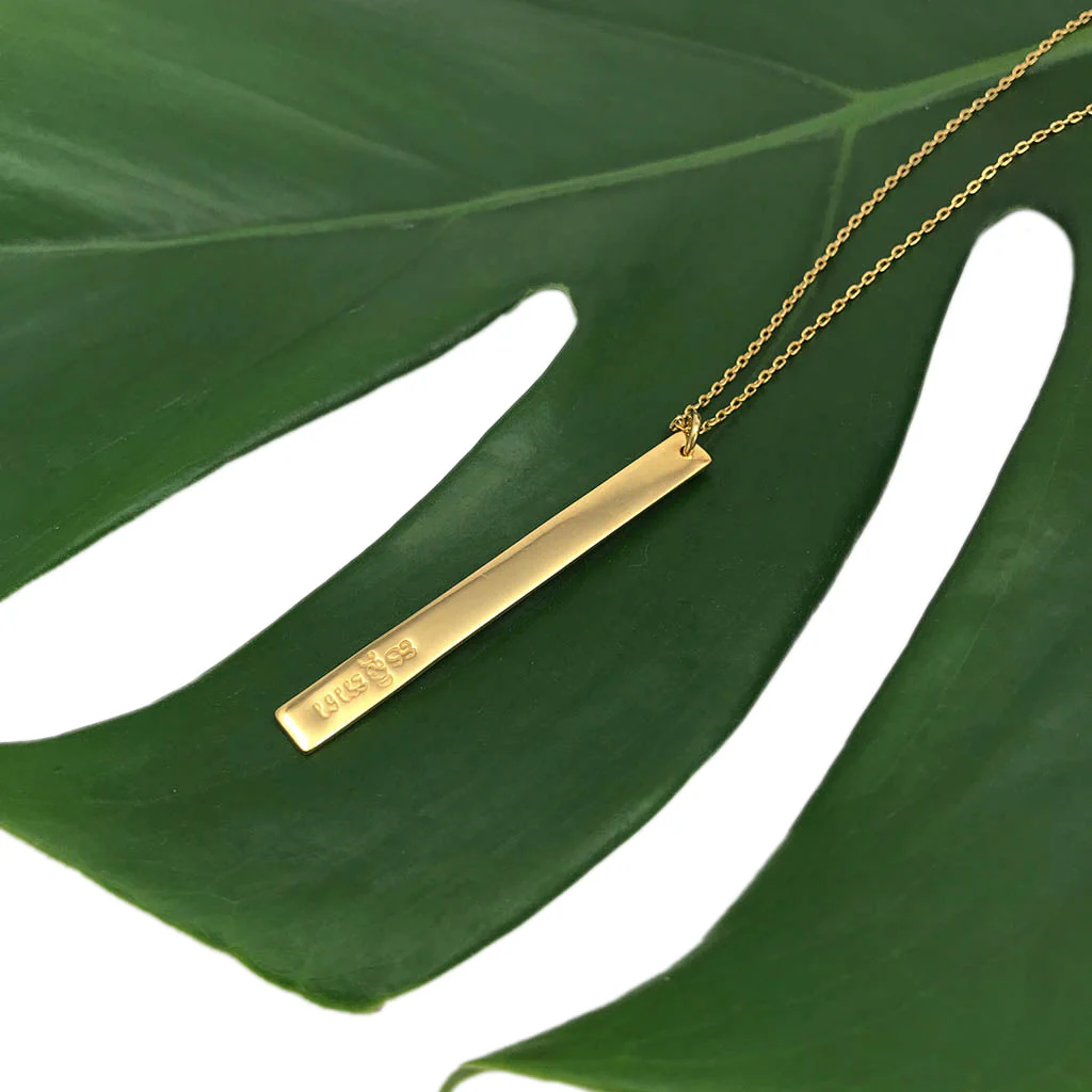 Layered Bar Bullet Necklace - Image 3
