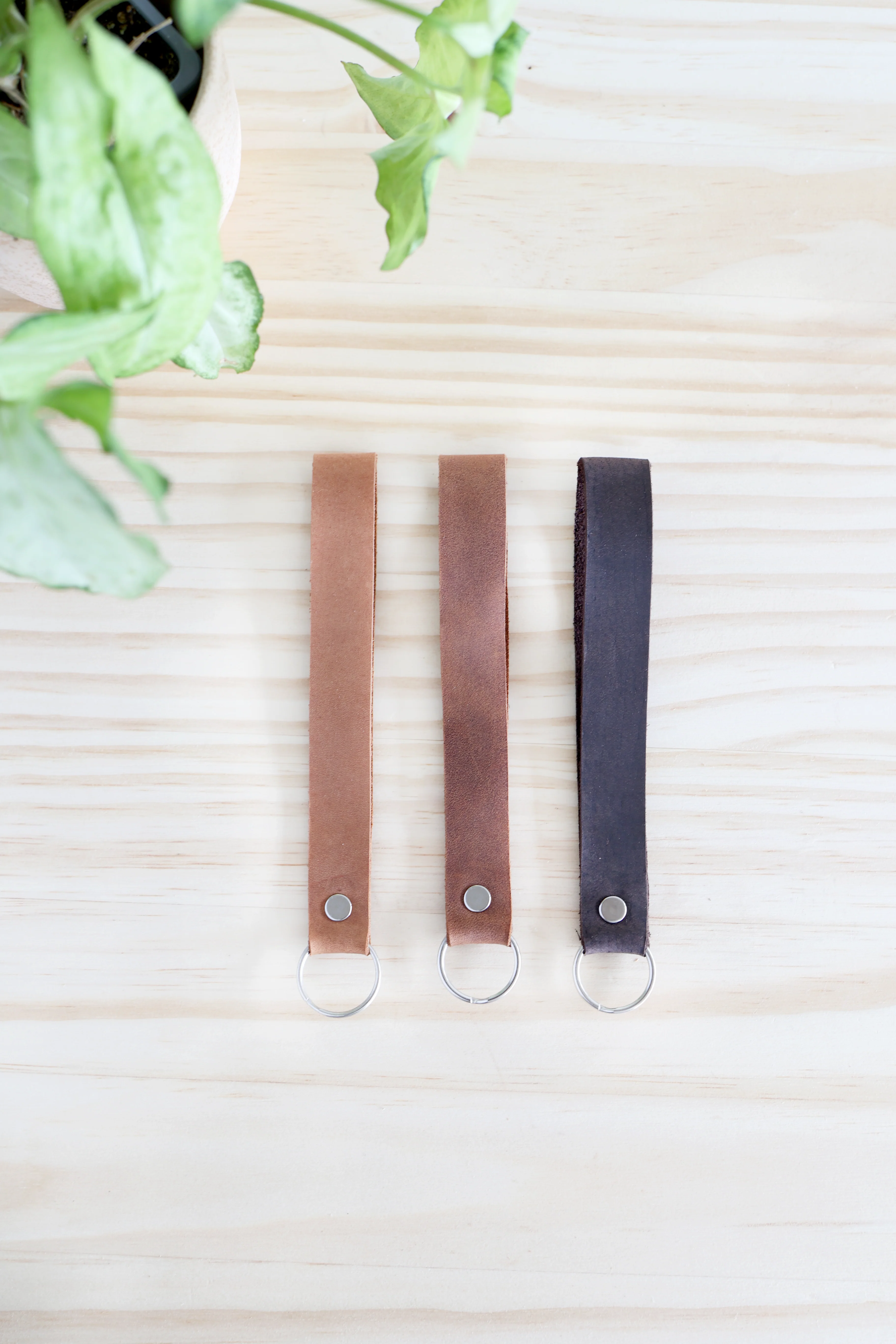 Leather Keychain Wristlet - Image 2